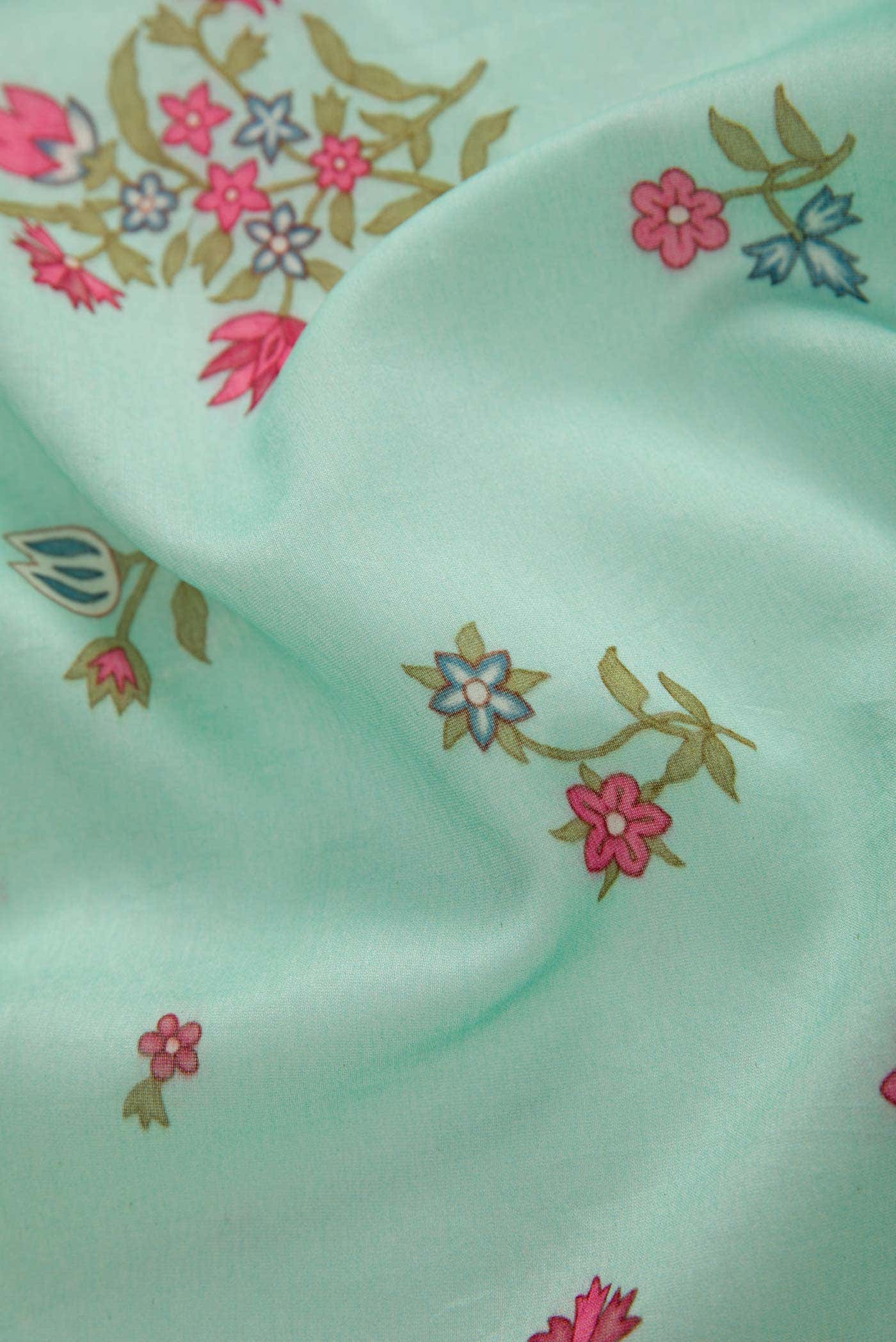 Green Cotton Dress Material