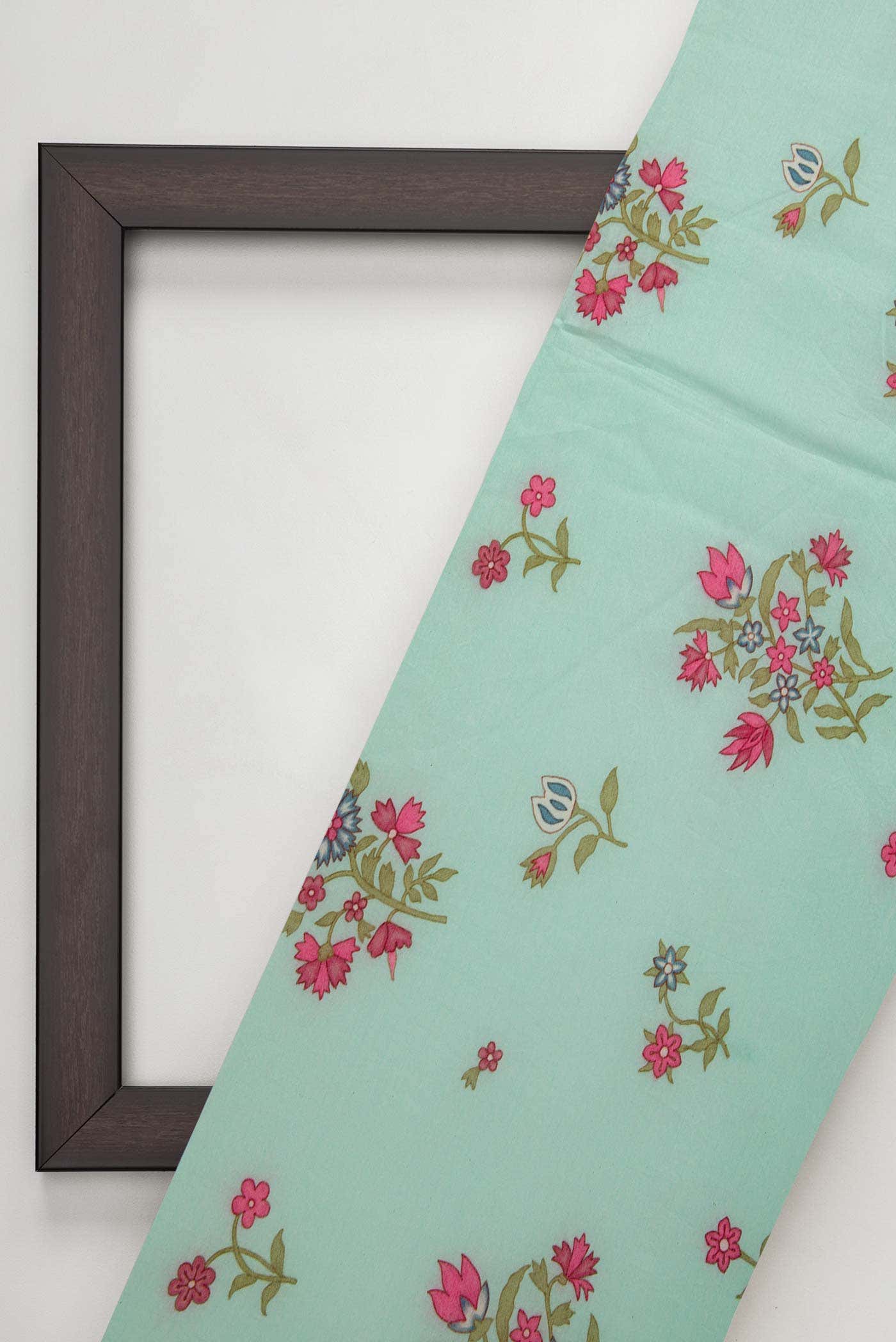 Green Cotton Dress Material