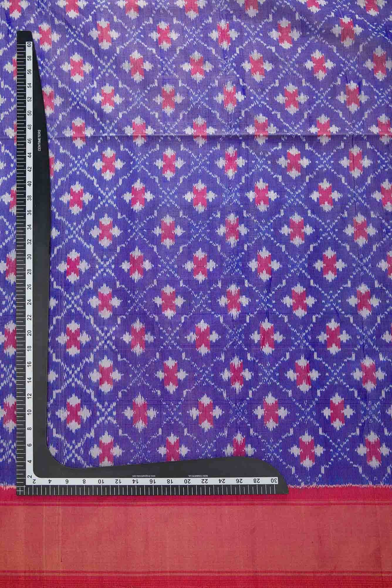 Royal Blue Double Ikat Dress Material