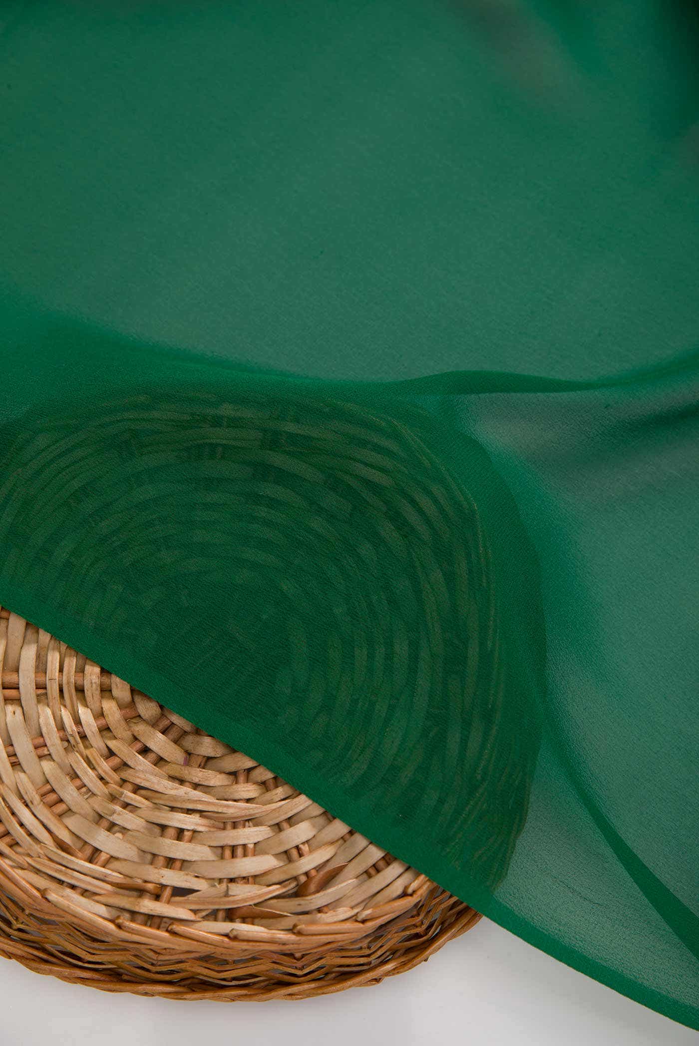 Green Chiffon Dress Material