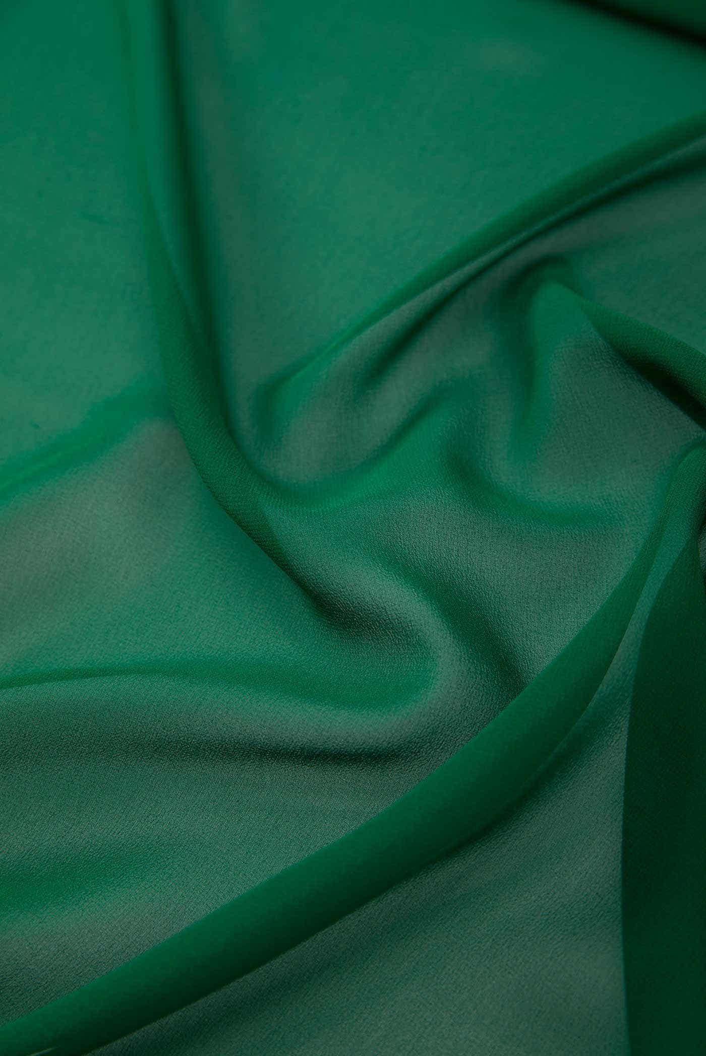 Green Chiffon Dress Material