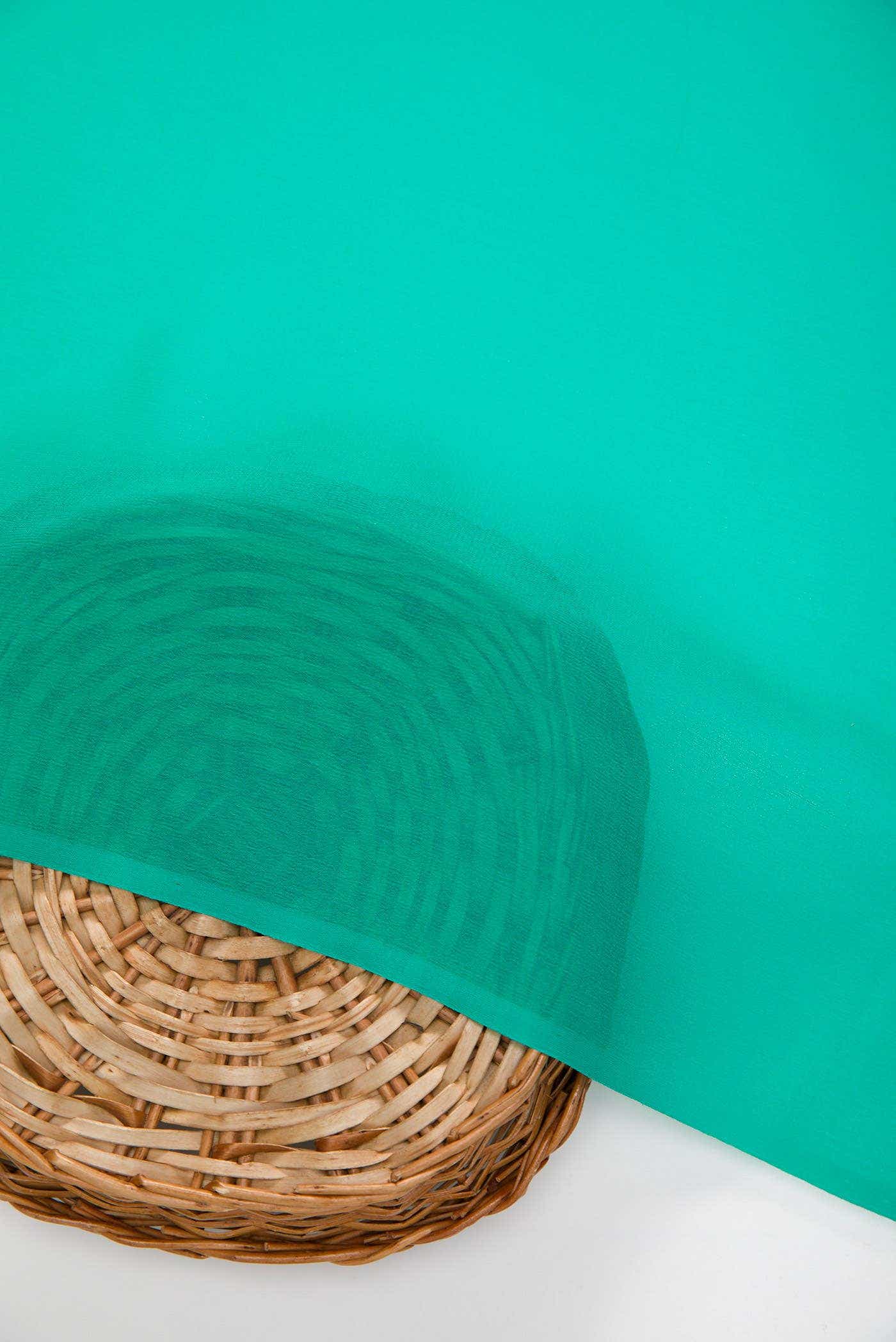 Sea Green Georgette Dress Material