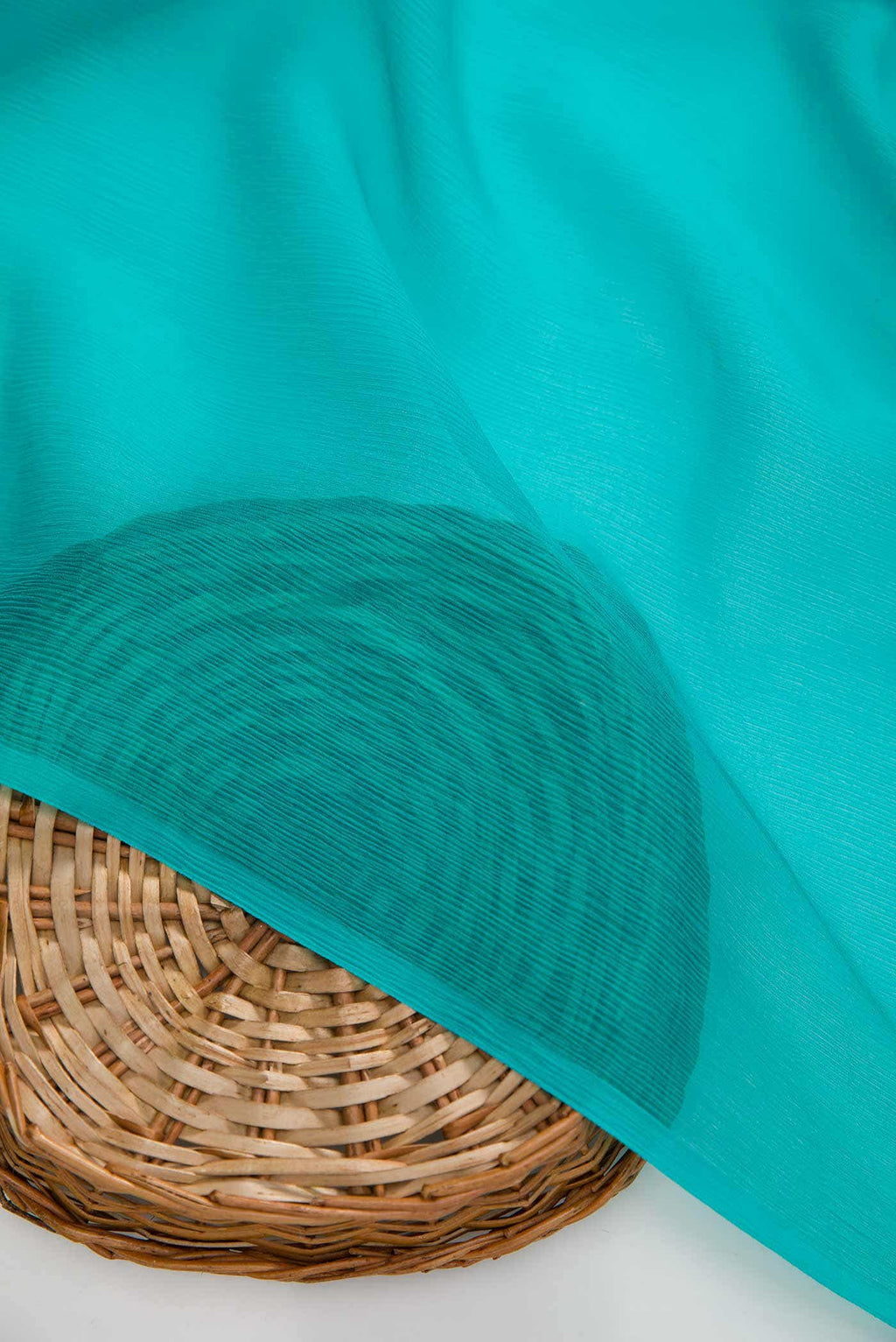 Peacock Blue Chiffon Dress Material