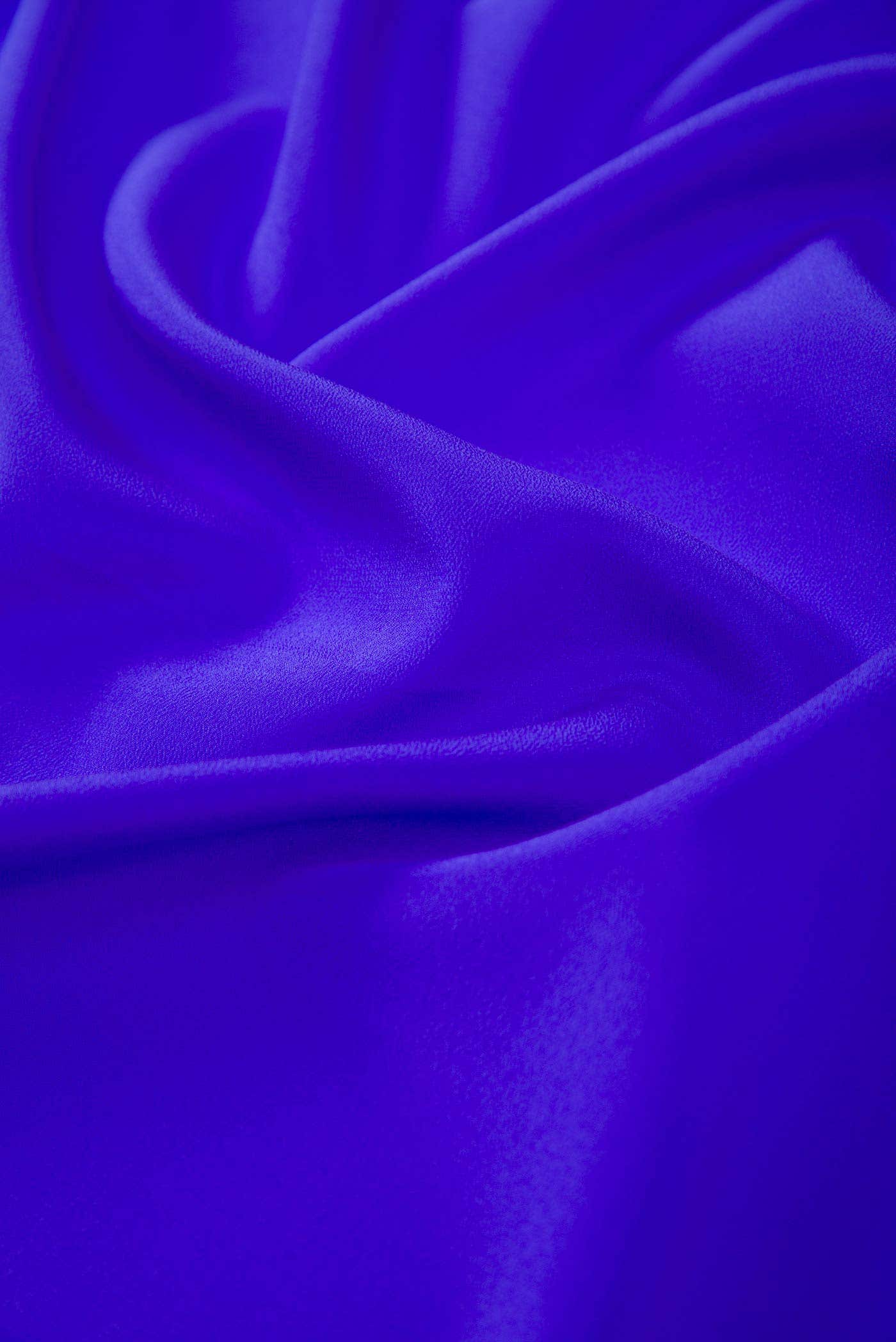 Royal Blue Crepe Dress Material