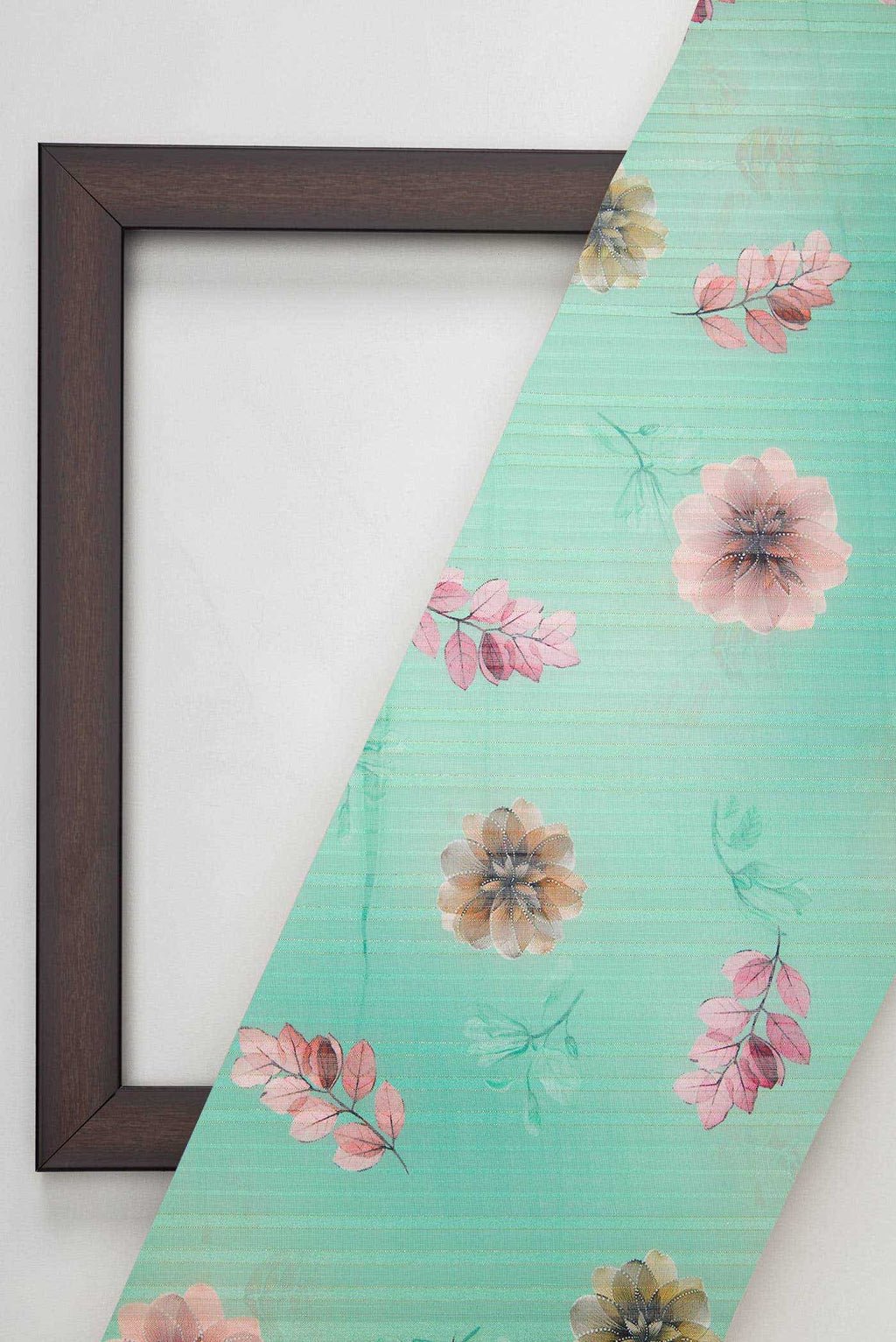 Sea Green Blended Linen Dress Material