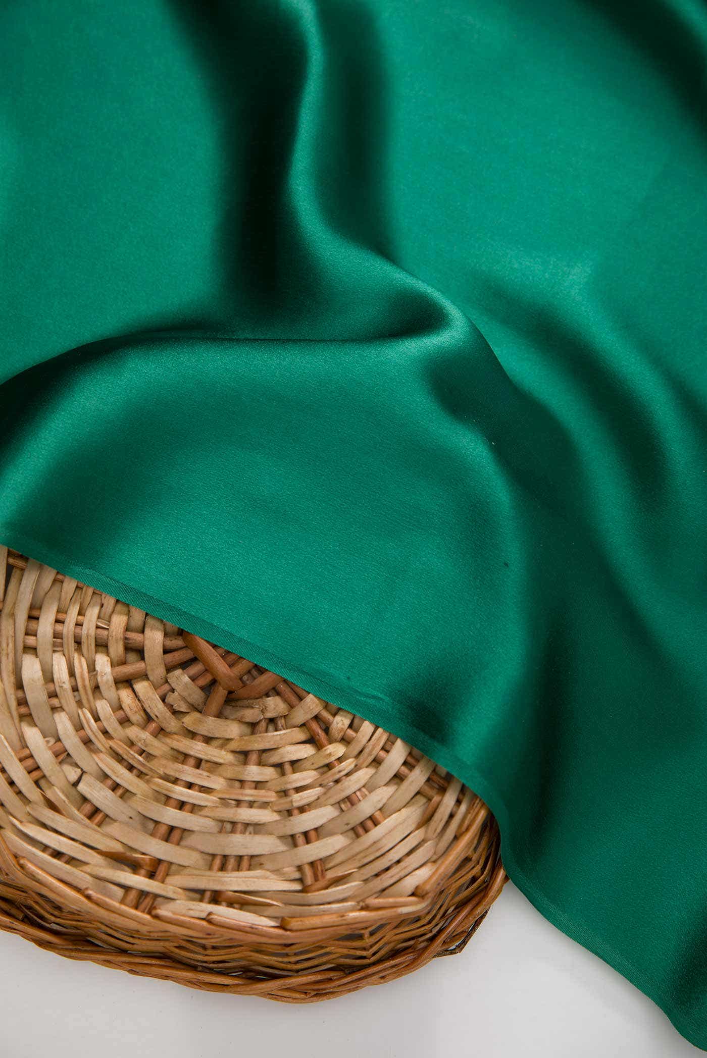 Sea Green Satin Crepe Dress Material