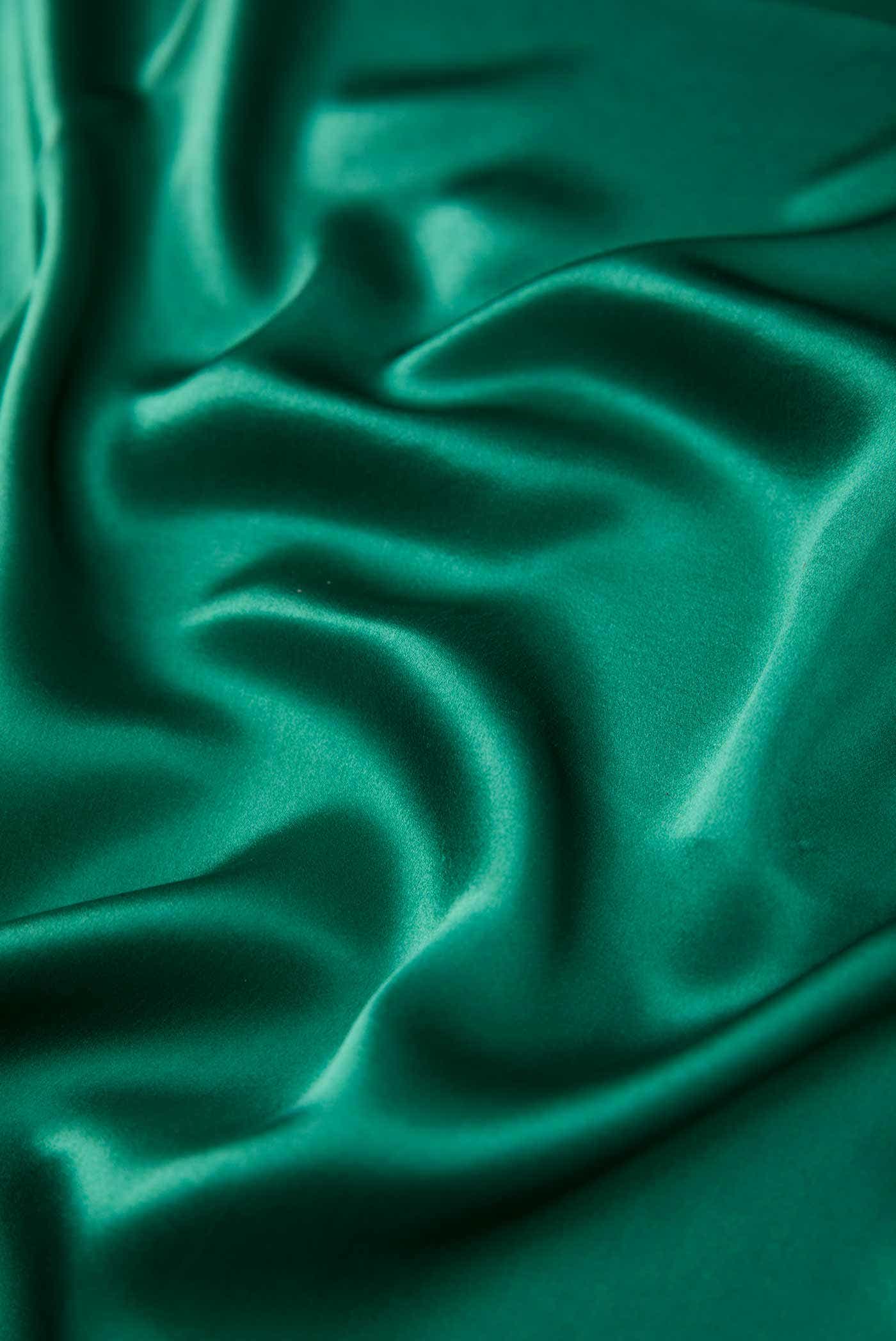 Sea Green Satin Crepe Dress Material
