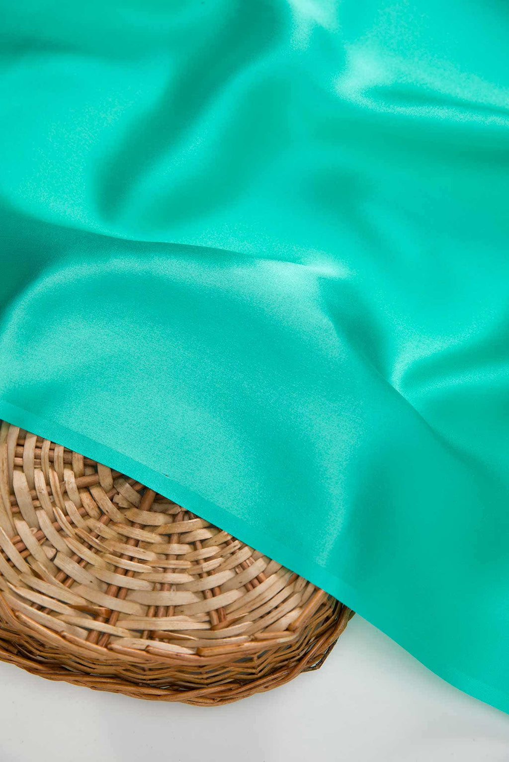 Blue Satin Crepe Dress Material