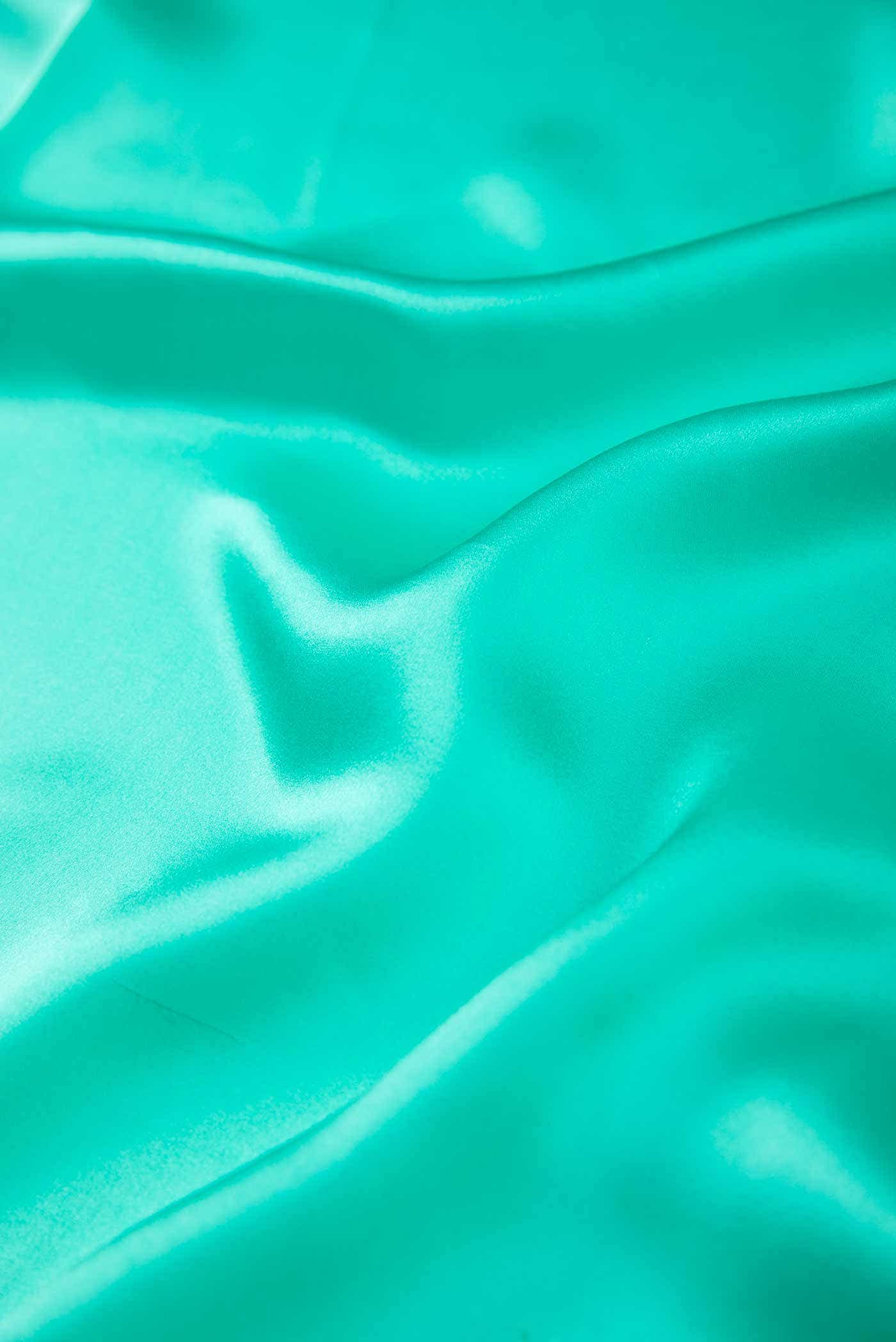 Blue Satin Crepe Dress Material