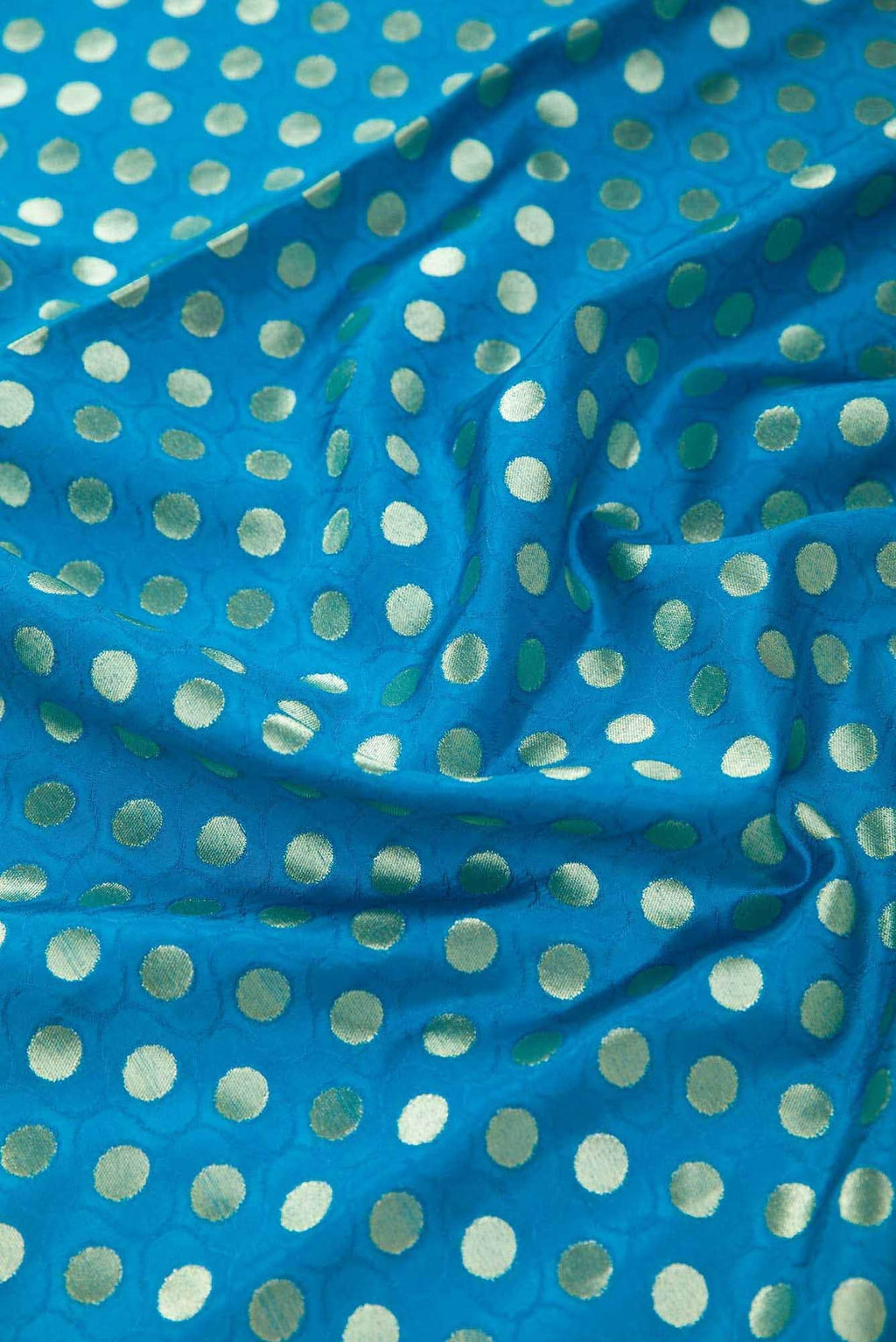 Blue Banarasi Silk Dress Material