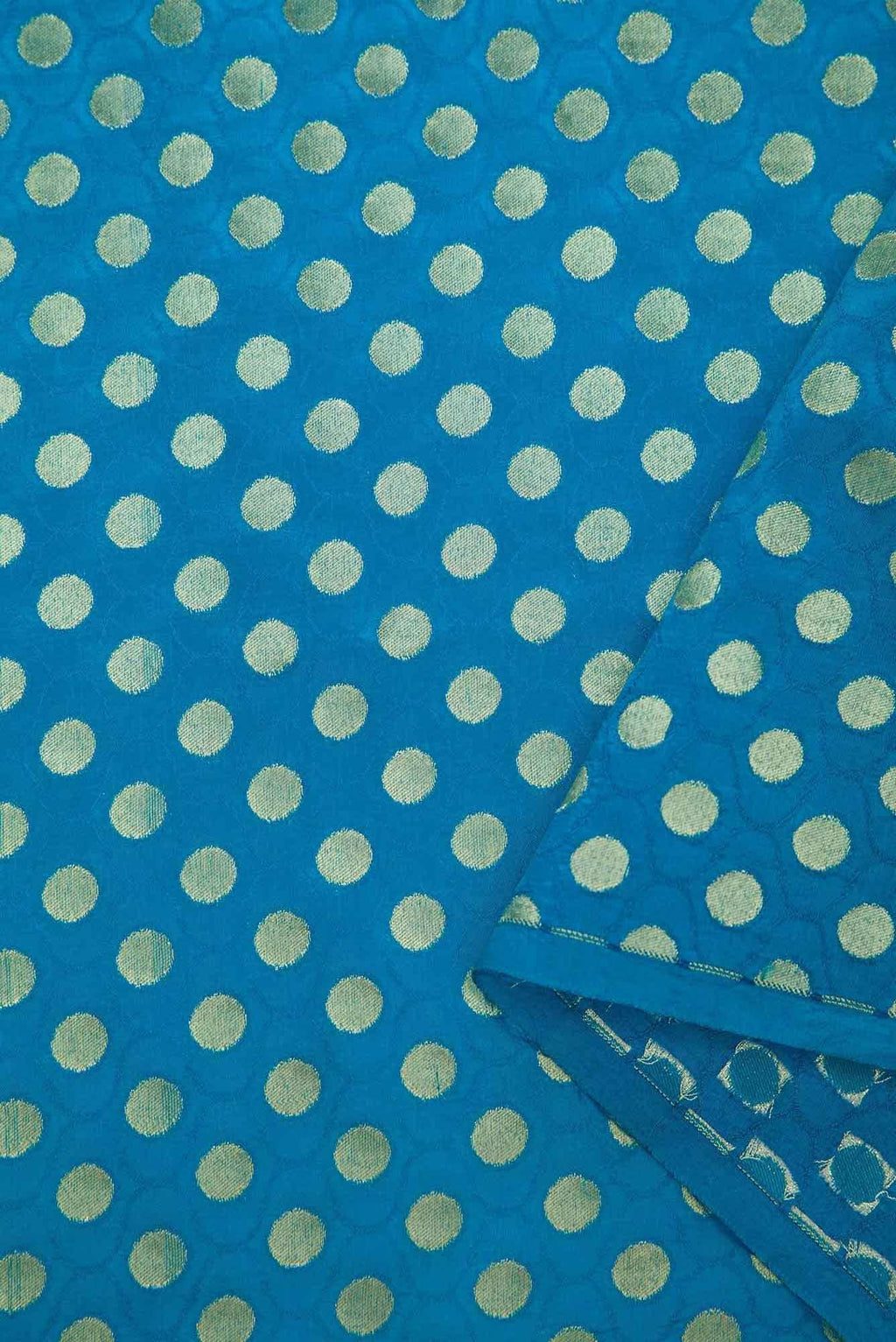 Blue Banarasi Silk Dress Material