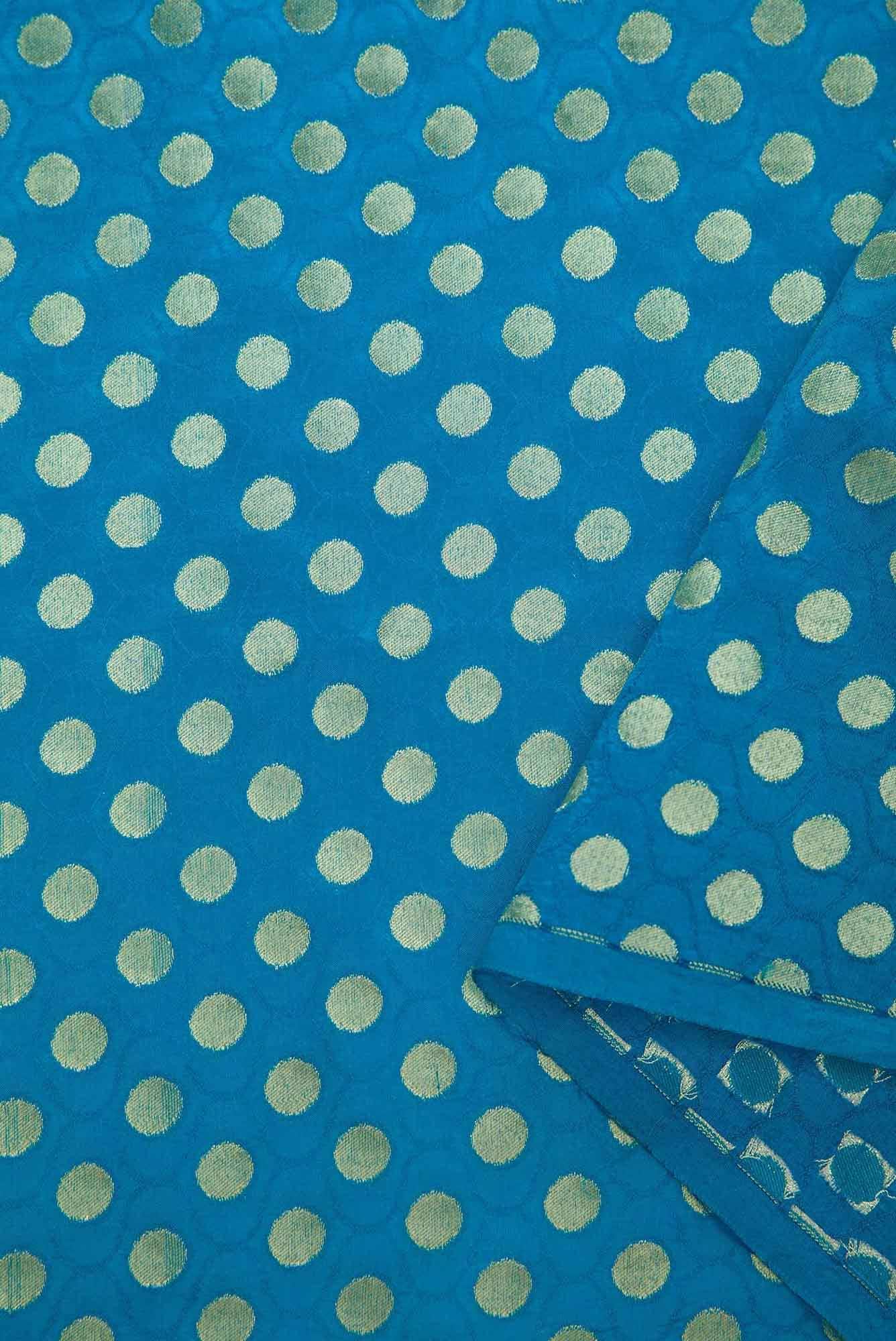 Blue Banarasi Silk Dress Material