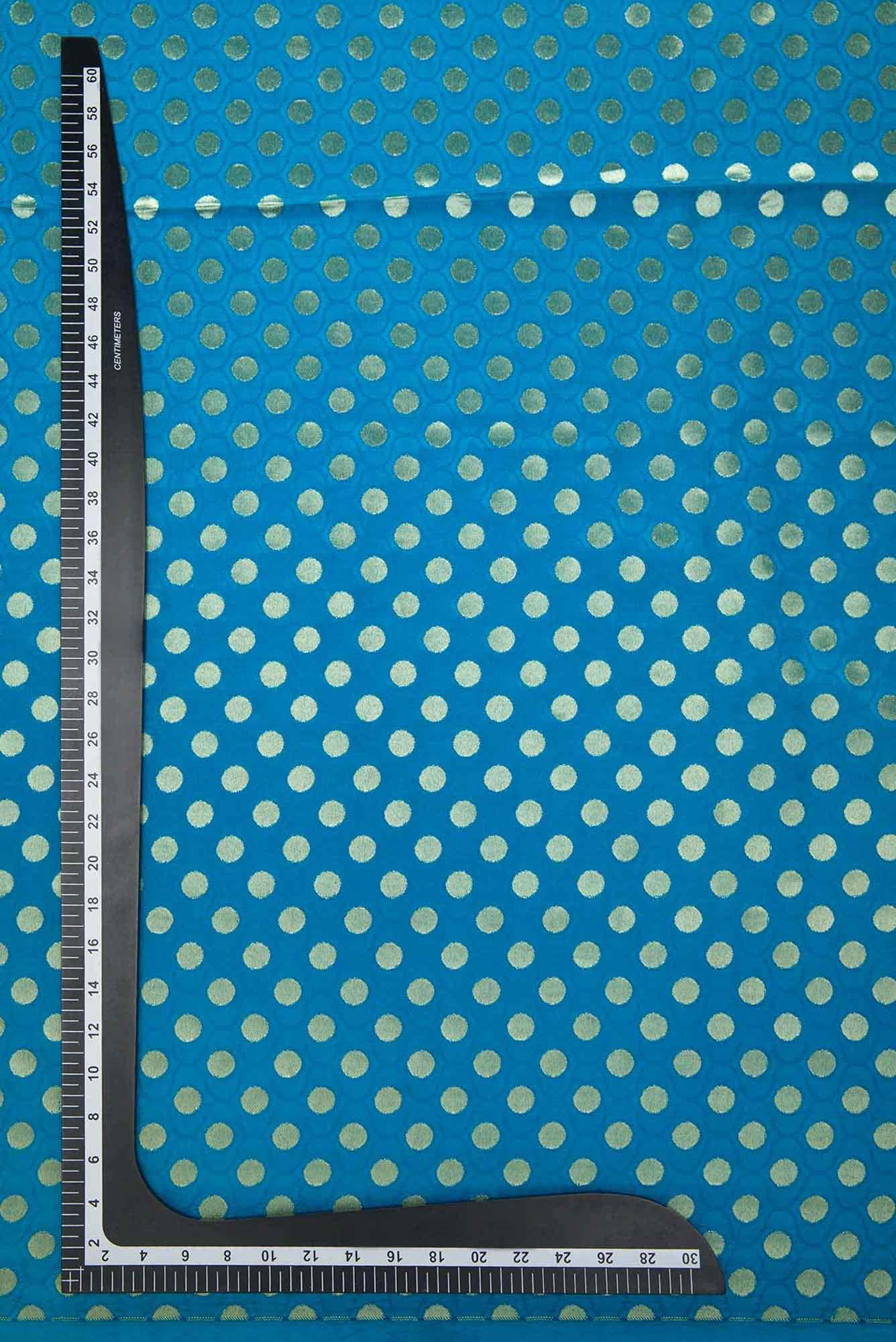 Blue Banarasi Silk Dress Material