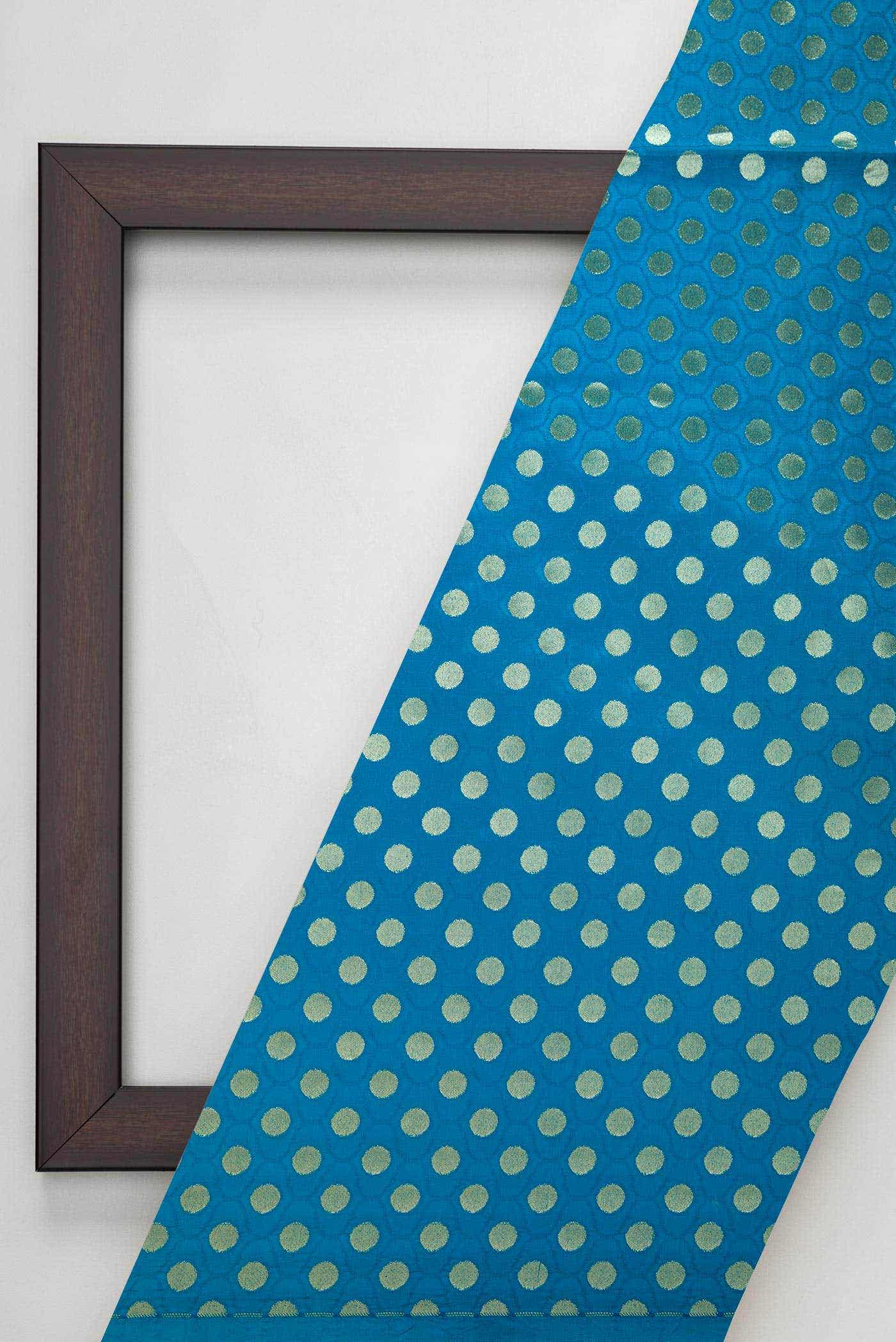 Blue Banarasi Silk Dress Material