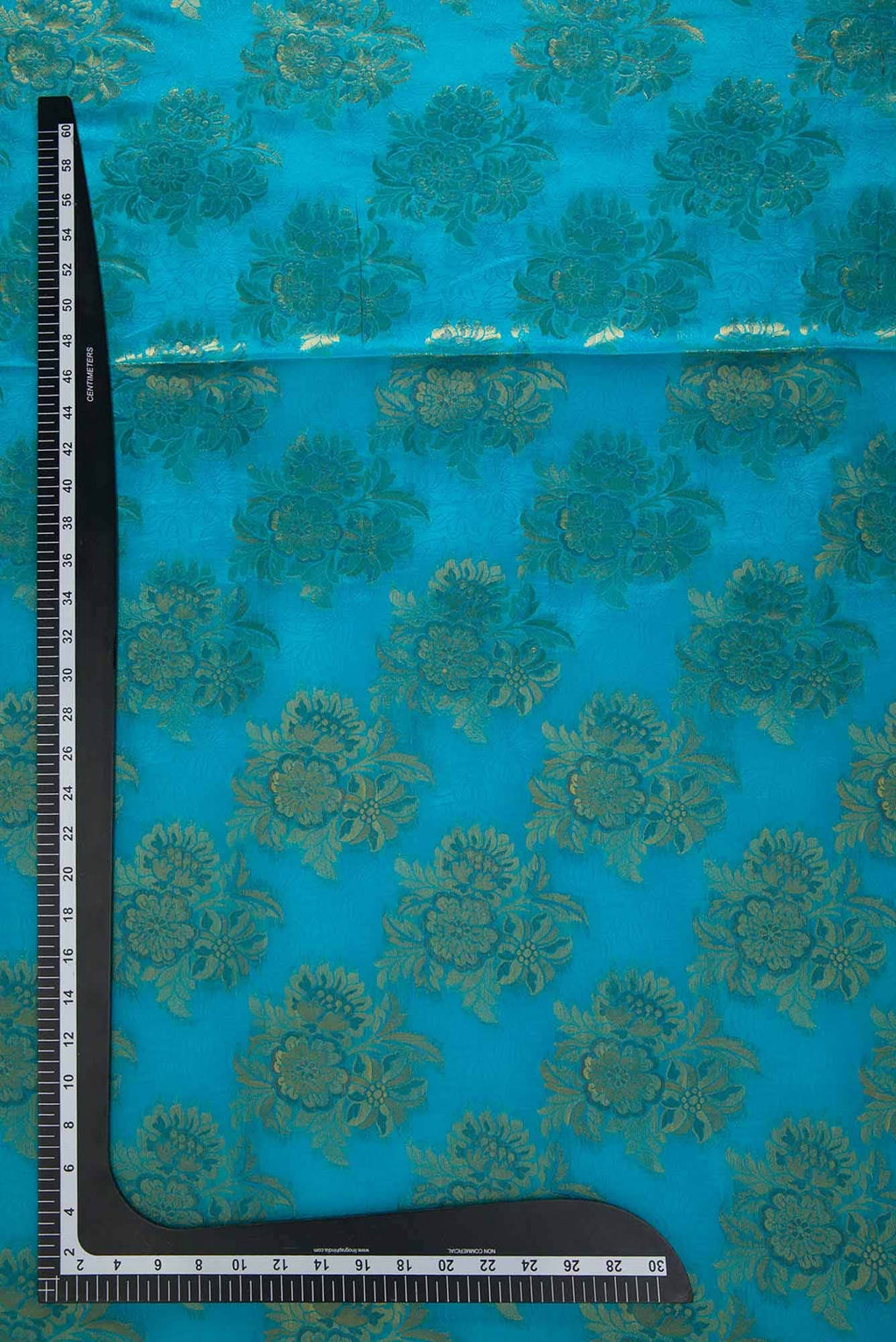 Sky Blue Banarasi Silk Dress Material