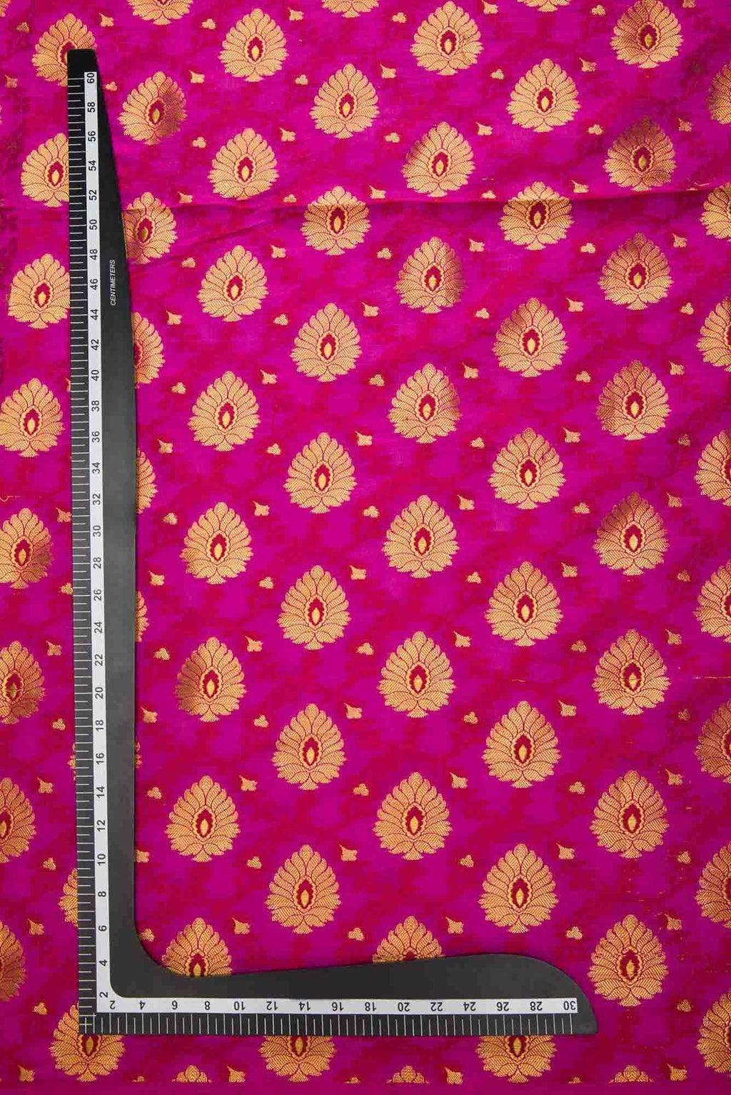 Magenta Banarasi Silk Dress Material