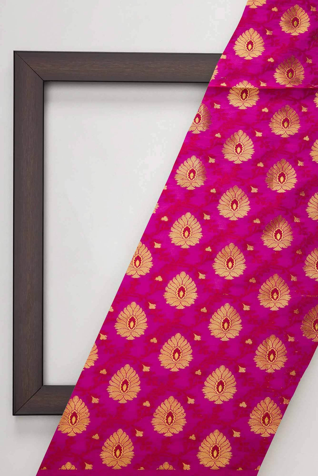 Magenta Banarasi Silk Dress Material