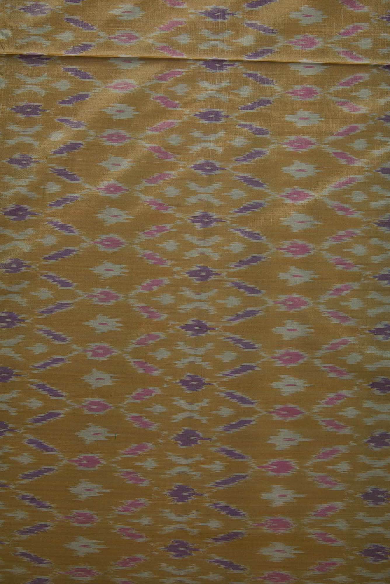 Mehandi Green Double Ikat Dress Material