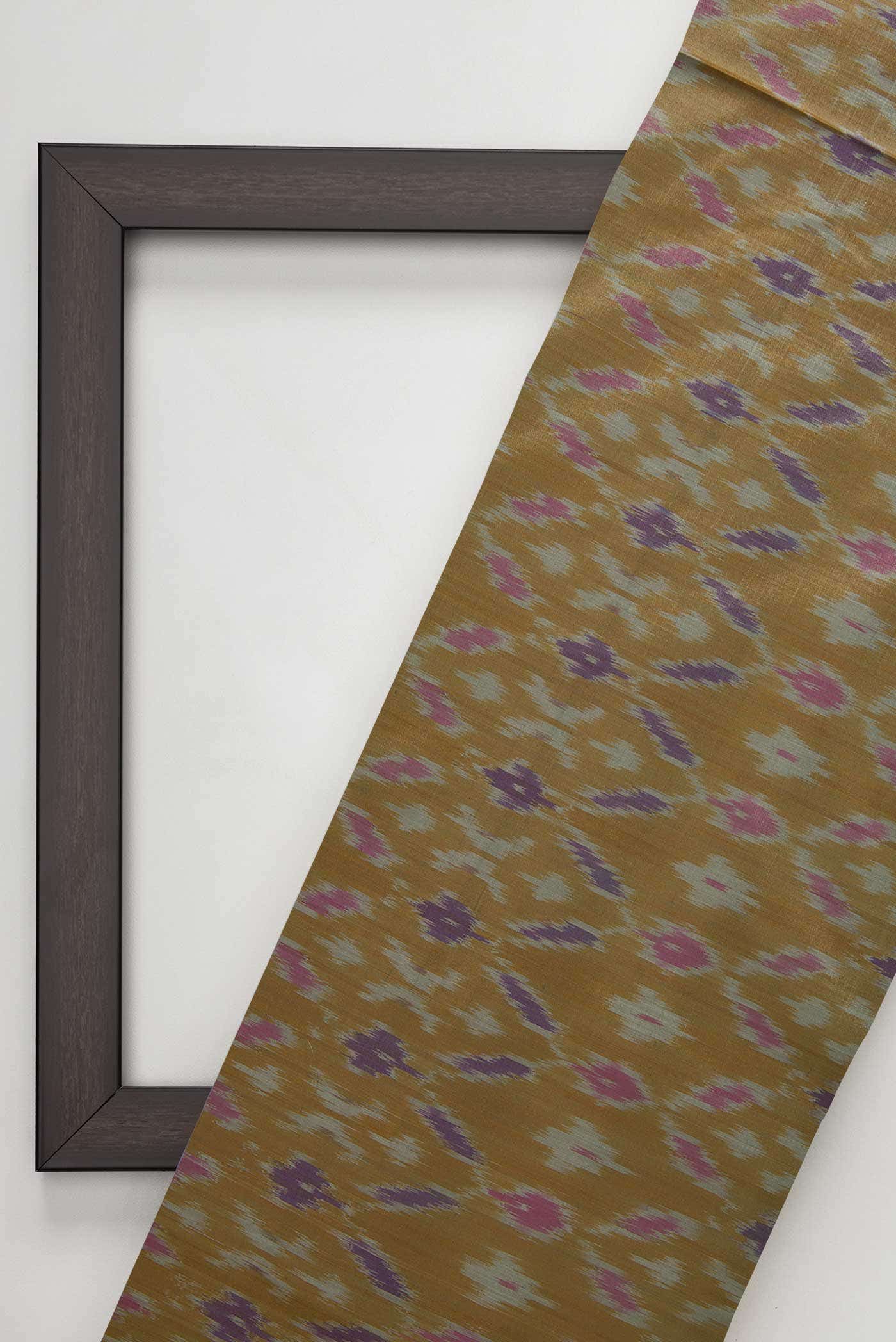 Mehandi Green Double Ikat Dress Material