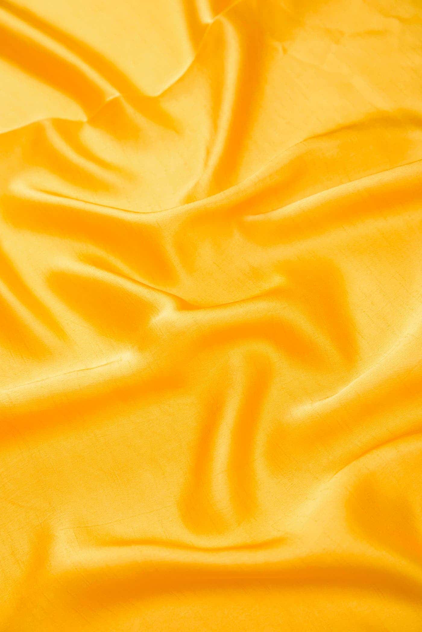 Yellow Satin Silk Dress Material