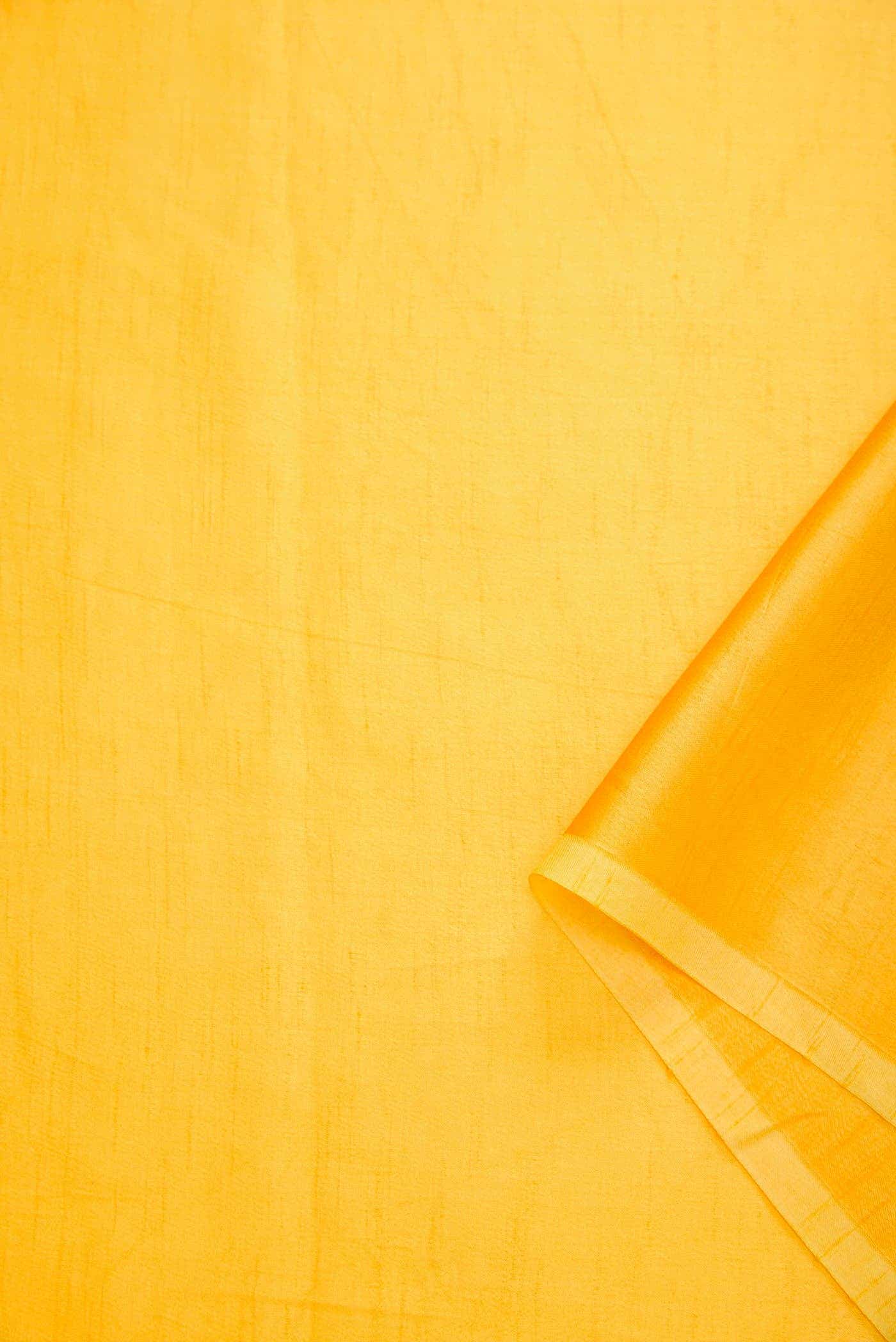 Yellow Satin Silk Dress Material