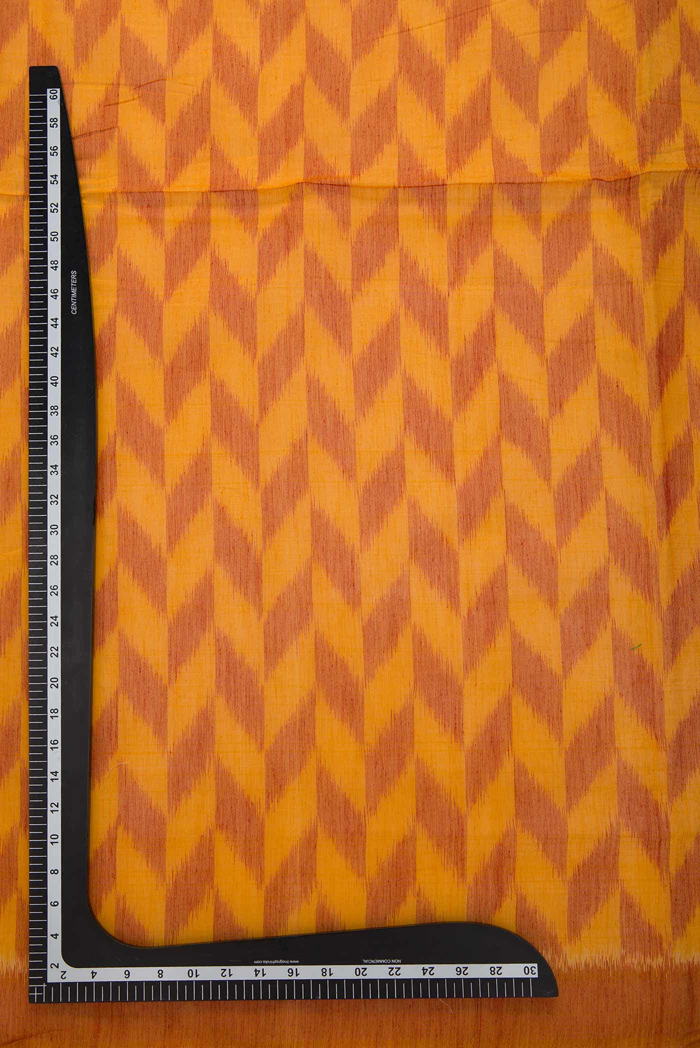 Yellow and Maroon Silk Cotton Dress Material