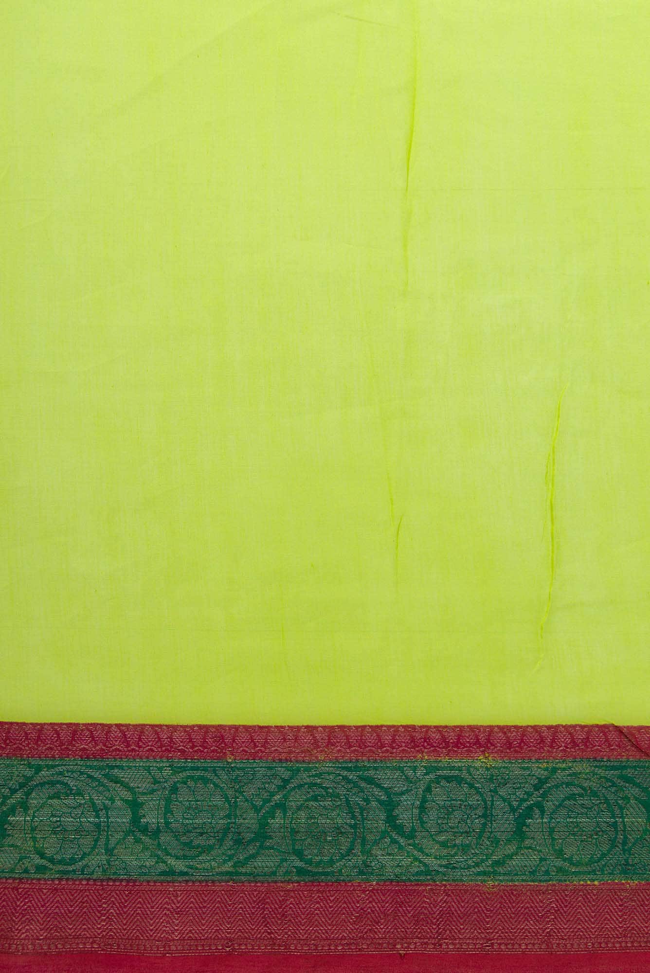 Parrot Green Chanderi Silk Dress Material