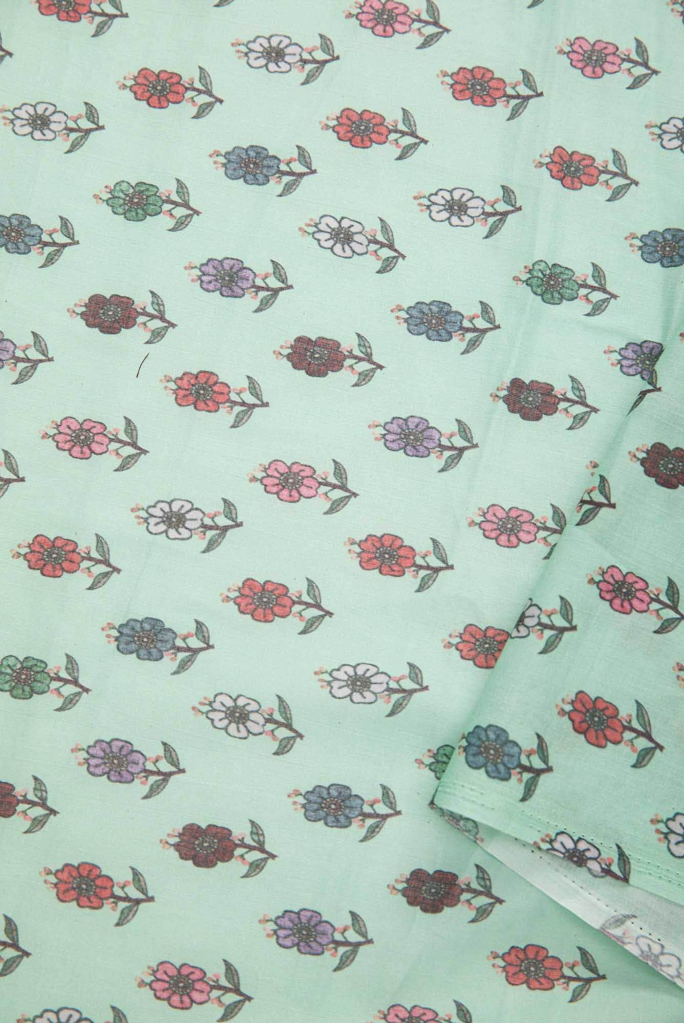 Blue Chanderi Silk Dress Material