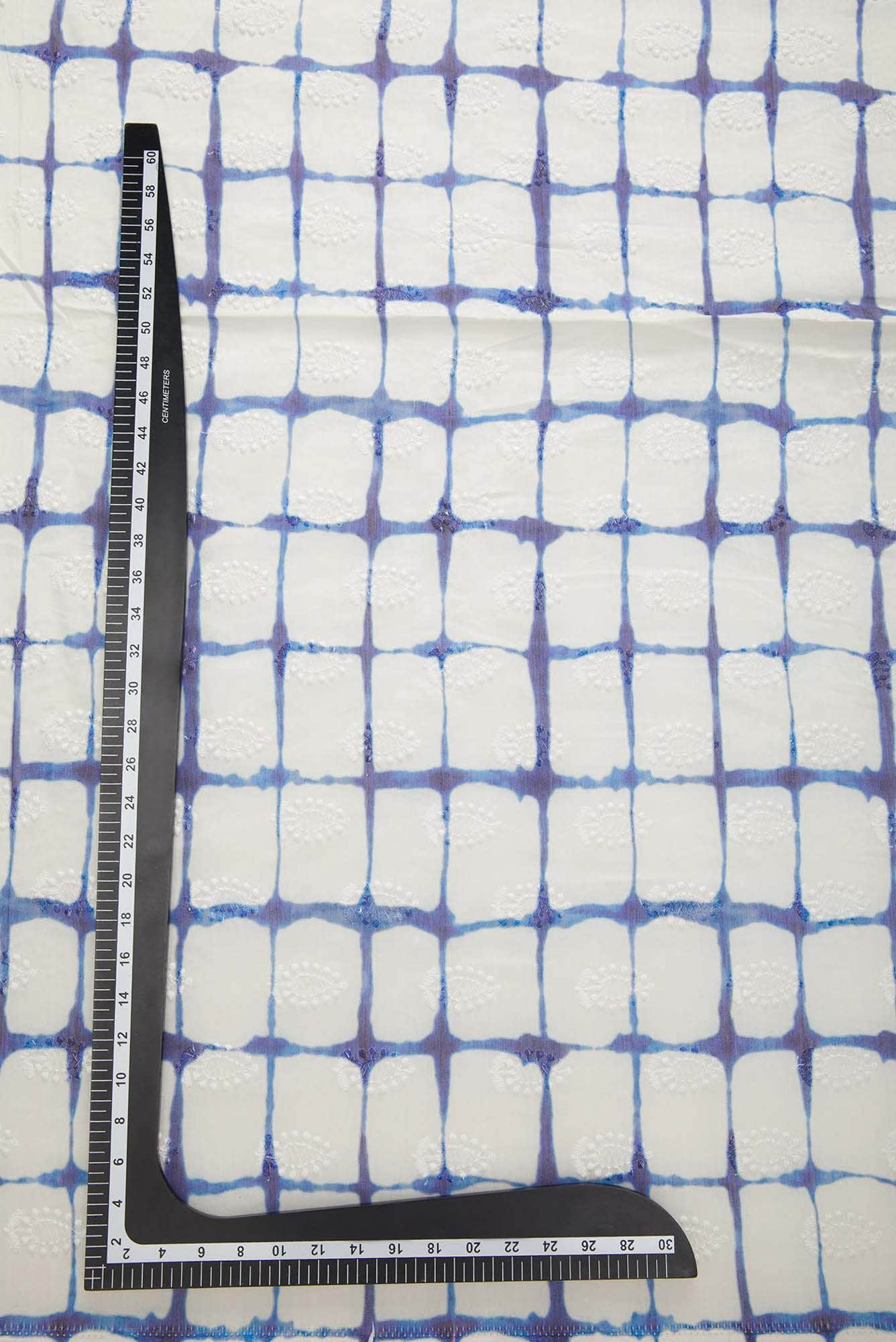 Off White Chanderi Silk Dress Material