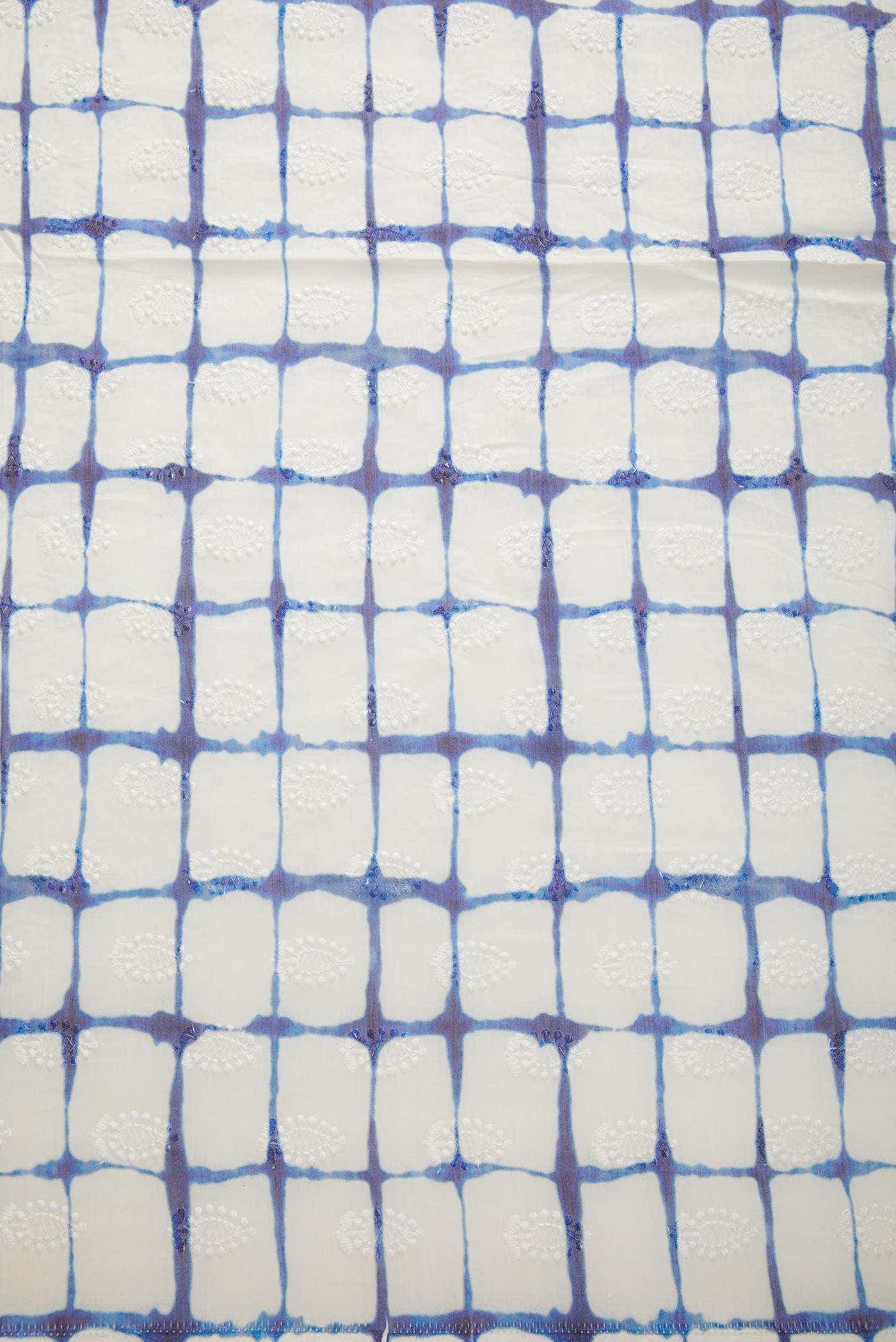 Off White Chanderi Silk Dress Material