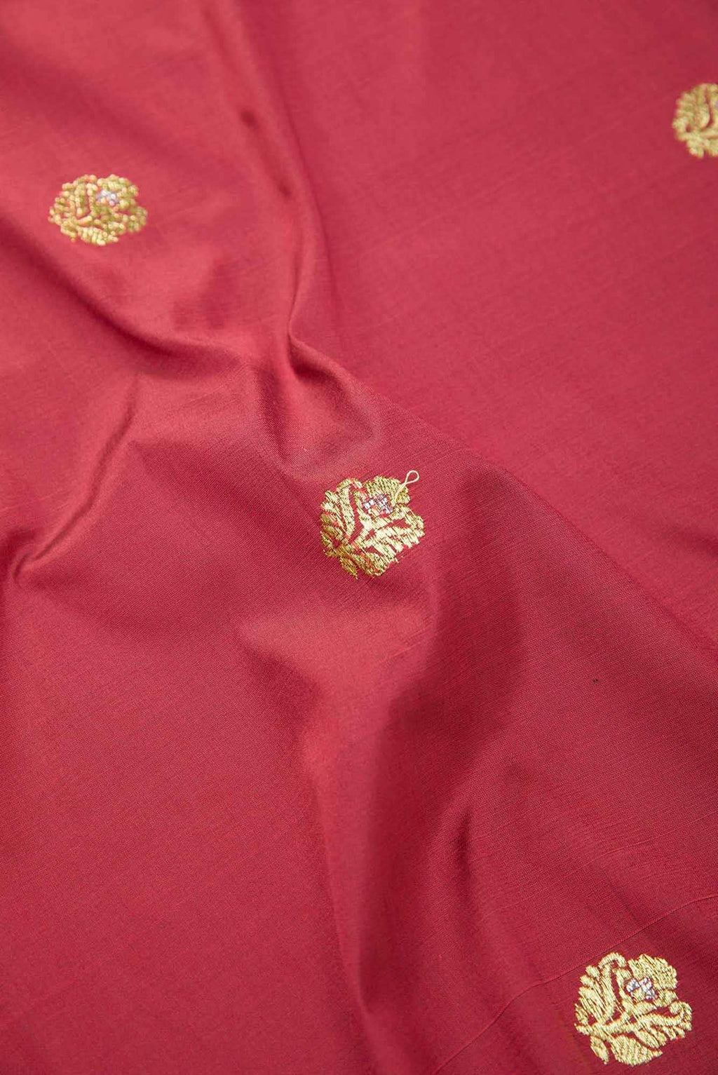 Brown Blended Banarasi Silk Dress Material