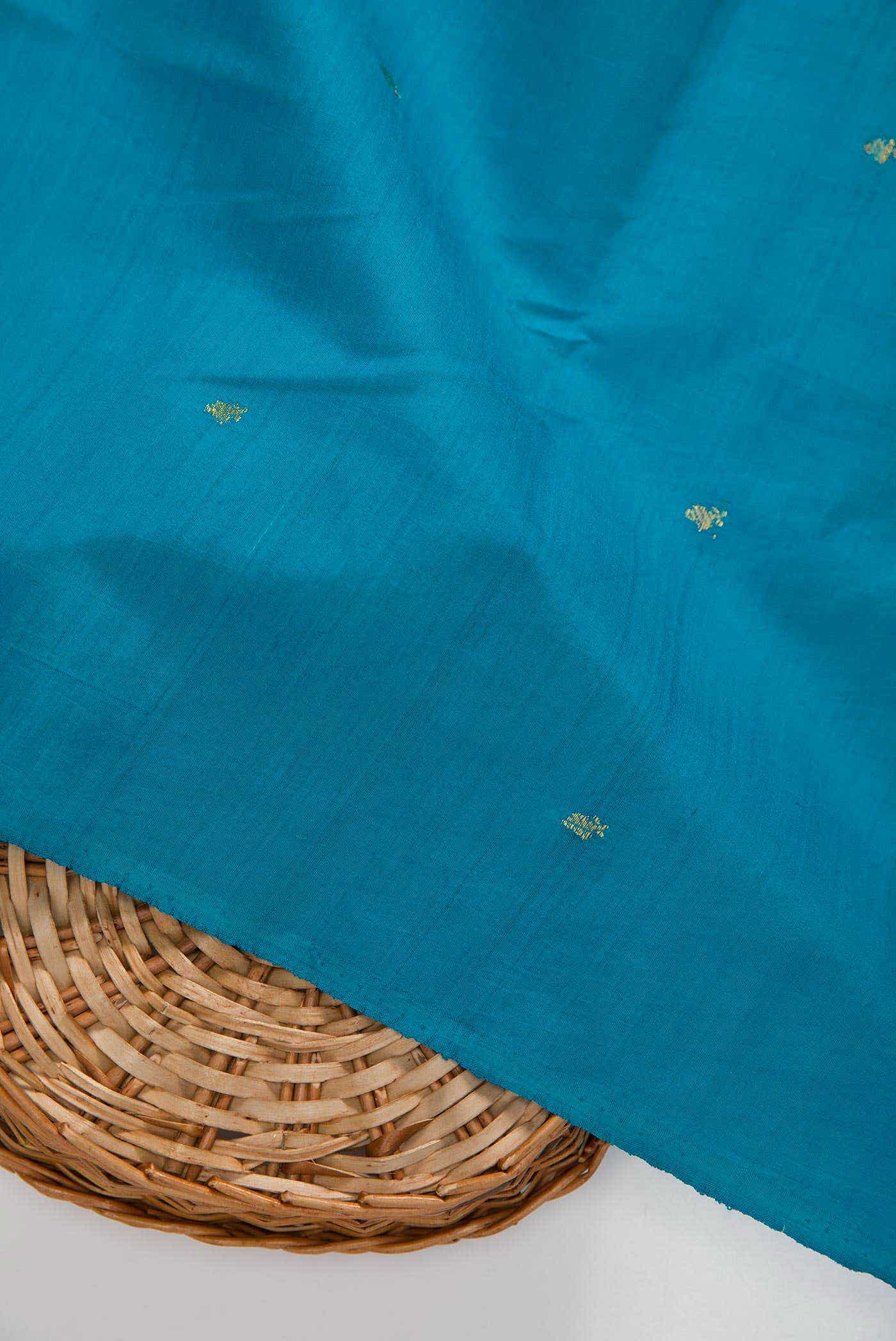 Royal Blue Chanderi Silk Dress Material