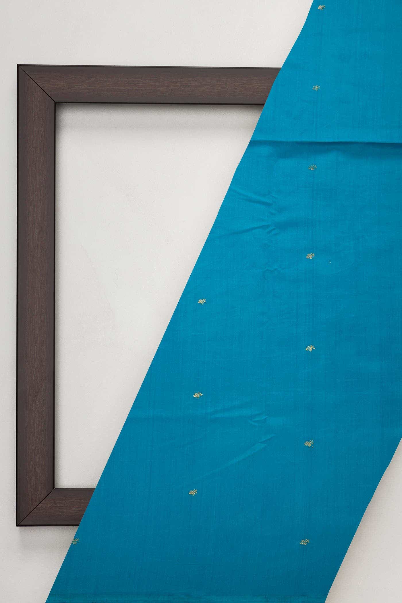 Royal Blue Chanderi Silk Dress Material
