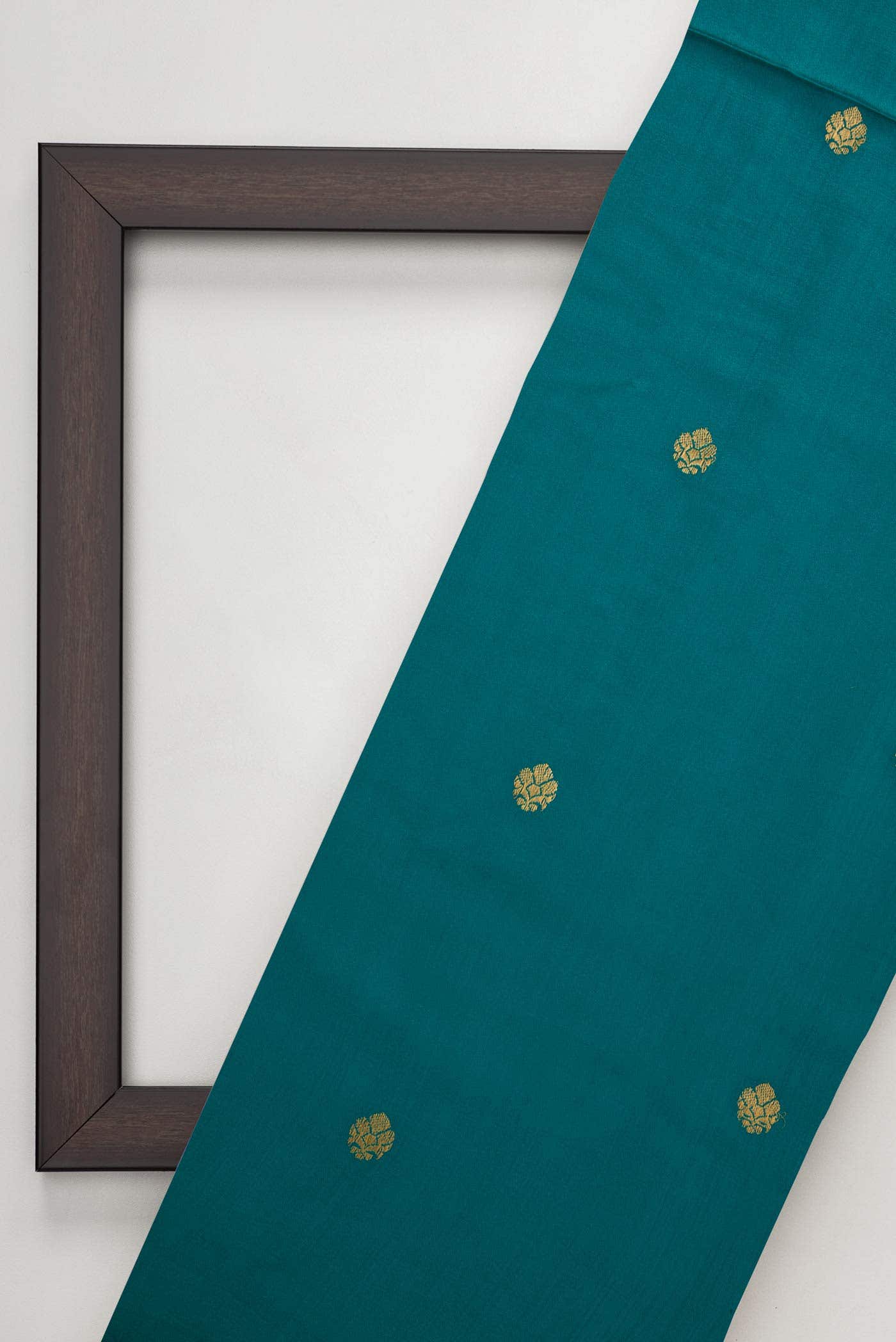 Green Chanderi Silk Dress Material