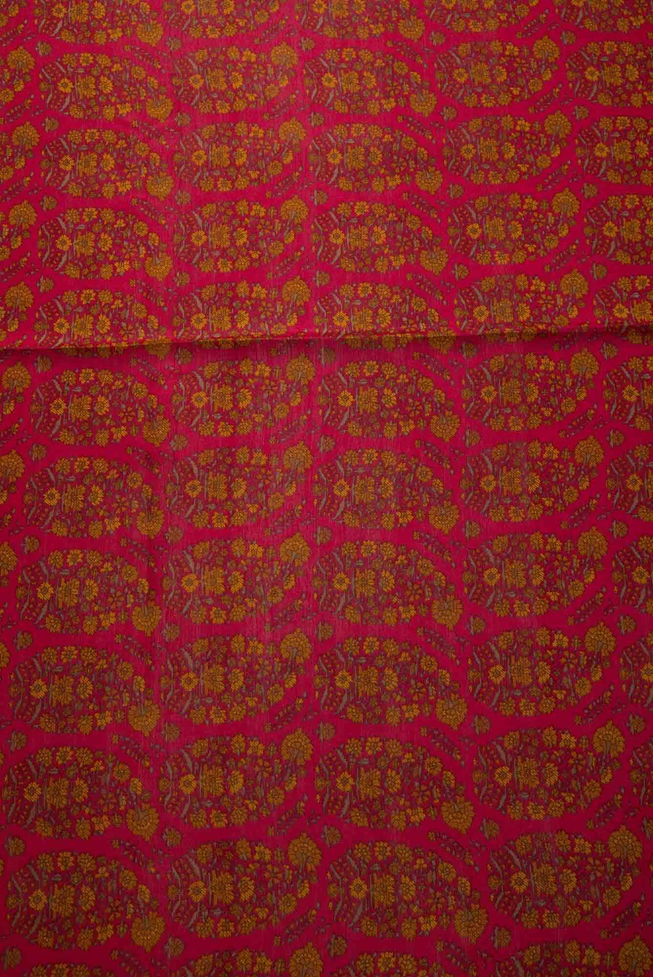 Pink Chanderi Silk Dress Material