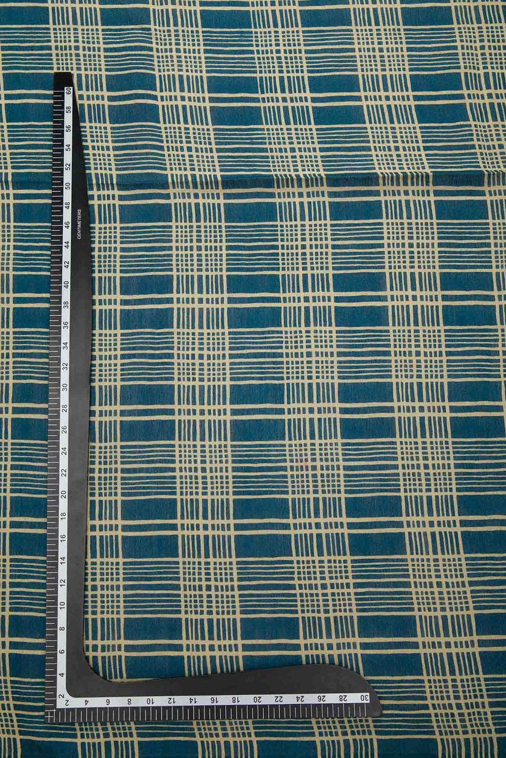 Navy Blue Chanderi Silk Dress Material