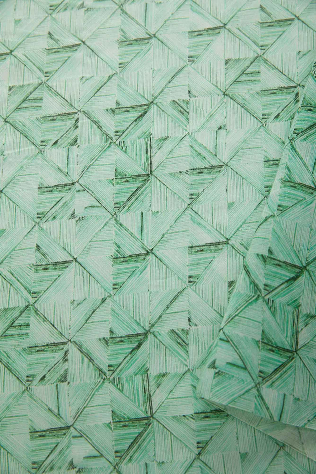 Green Chanderi Silk Dress Material
