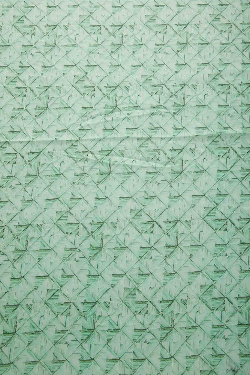 Green Chanderi Silk Dress Material