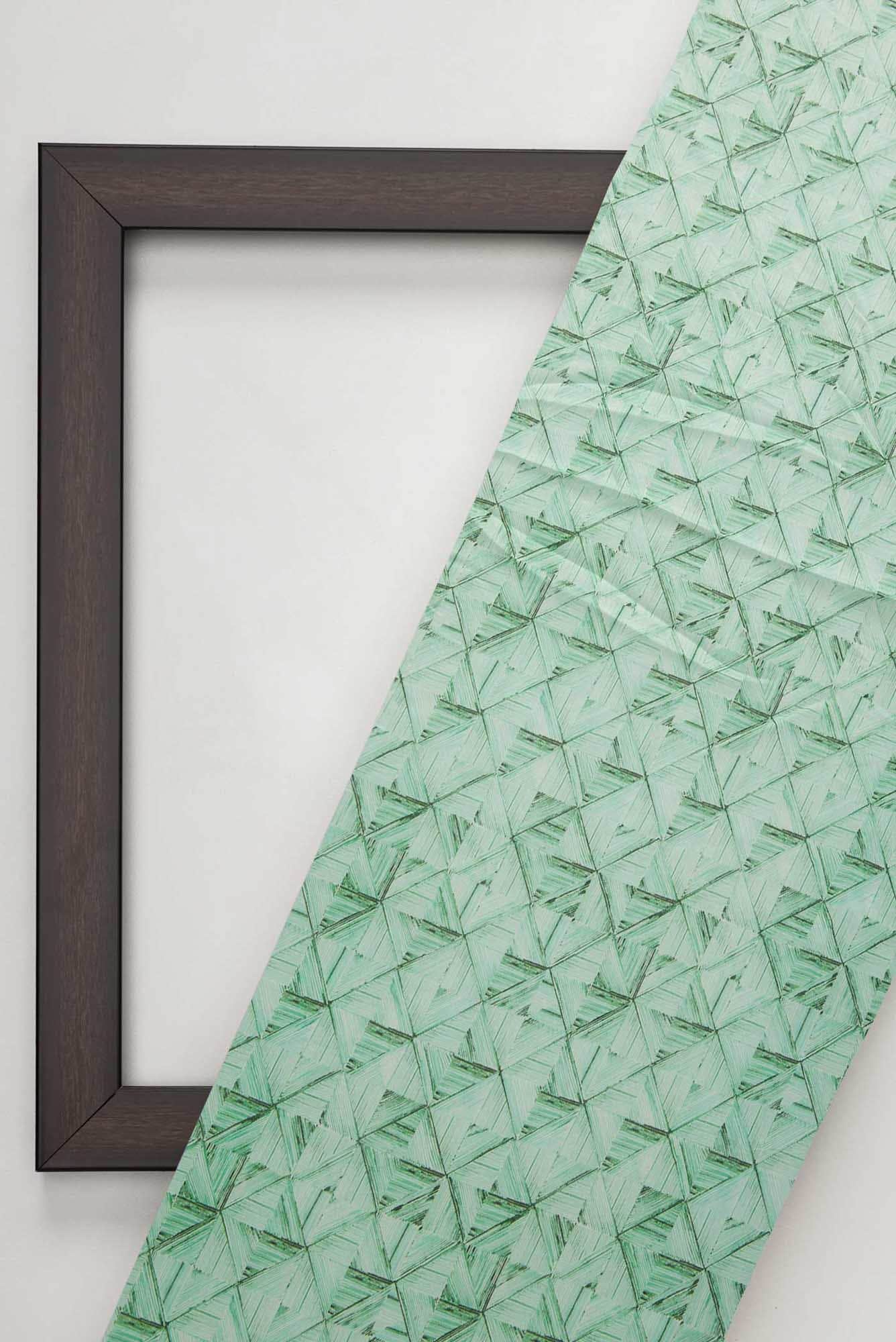Green Chanderi Silk Dress Material