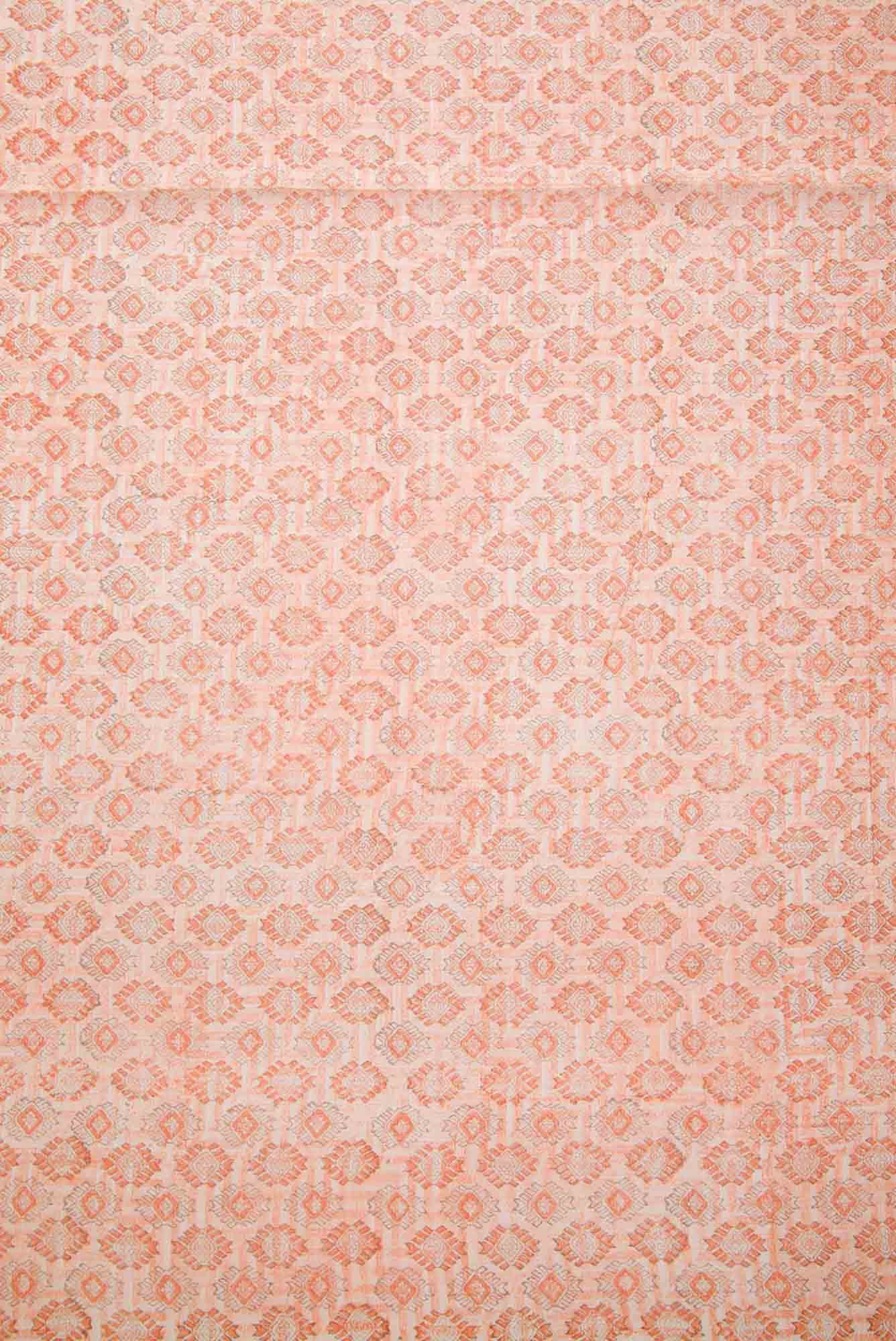 Peach Chanderi Silk Dress Material