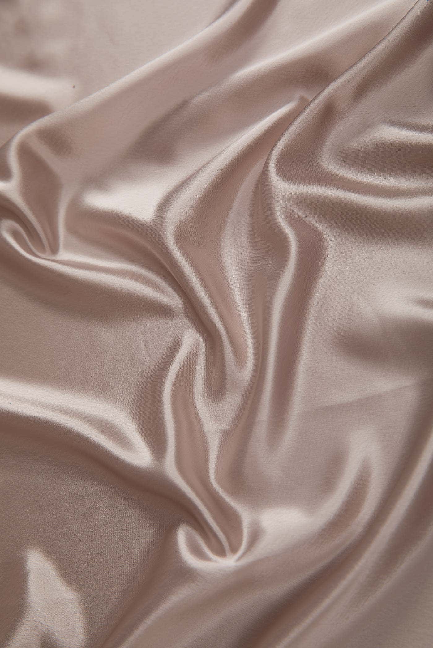 Cream Satin Crepe Dress Material