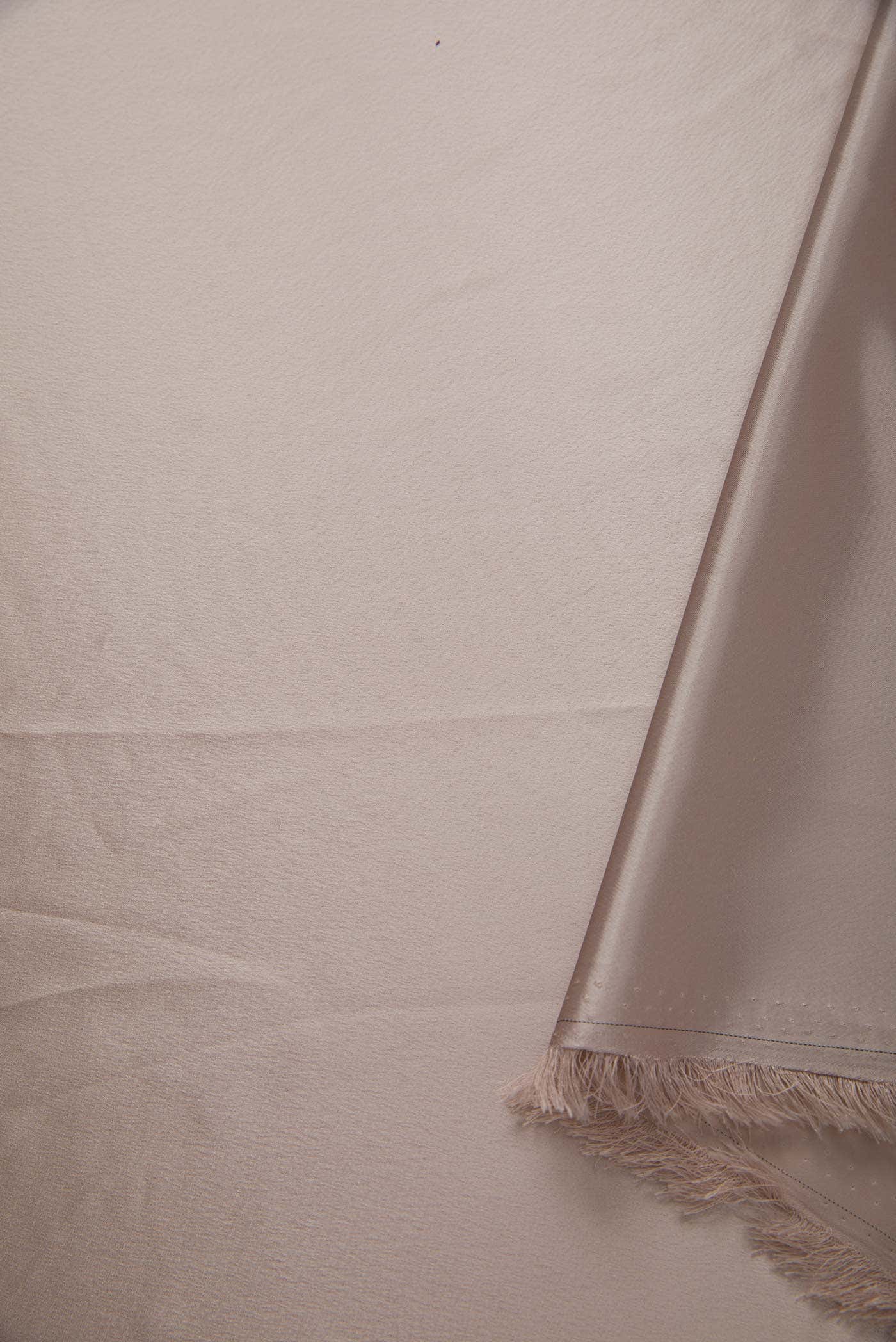 Cream Satin Crepe Dress Material