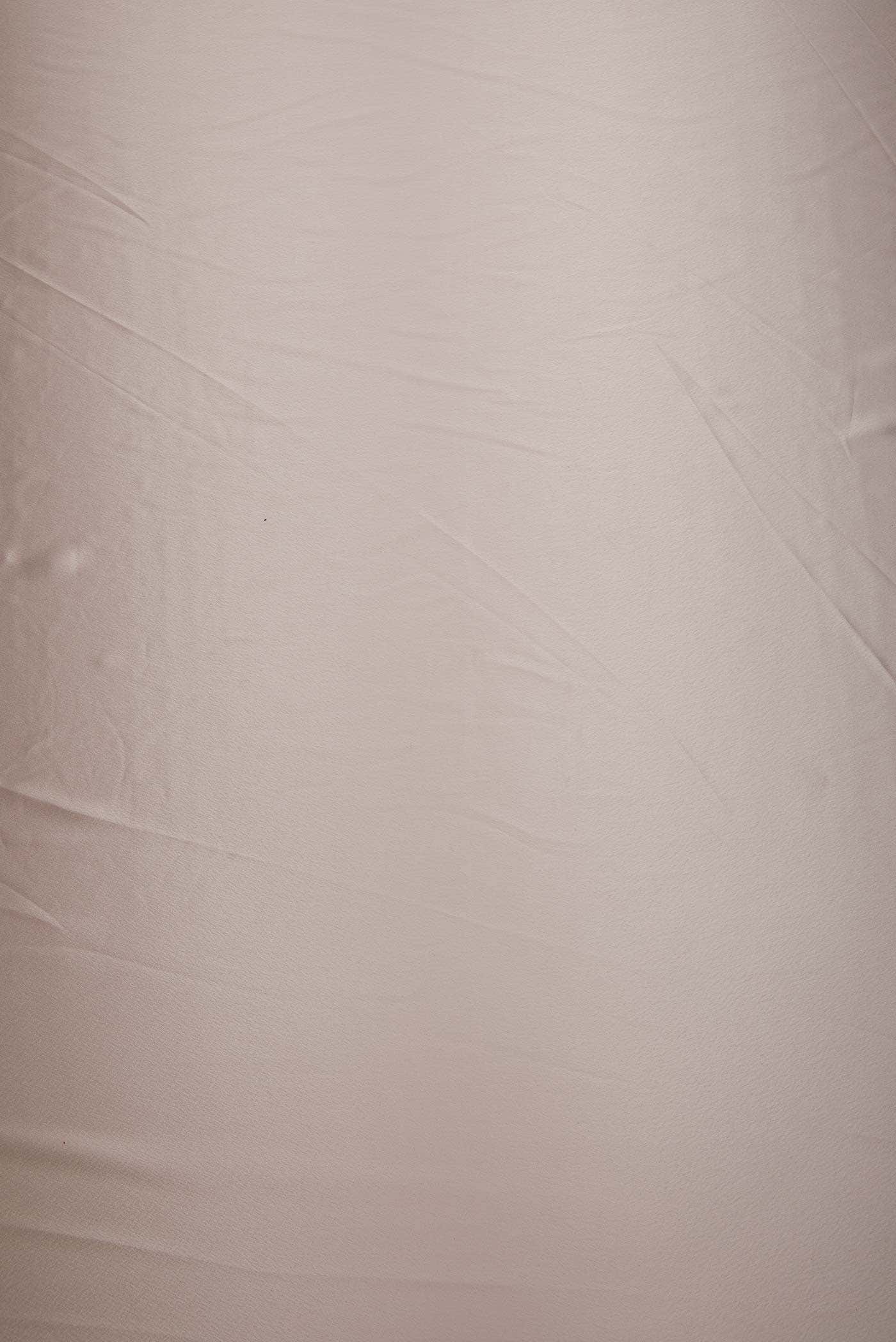 Cream Satin Crepe Dress Material