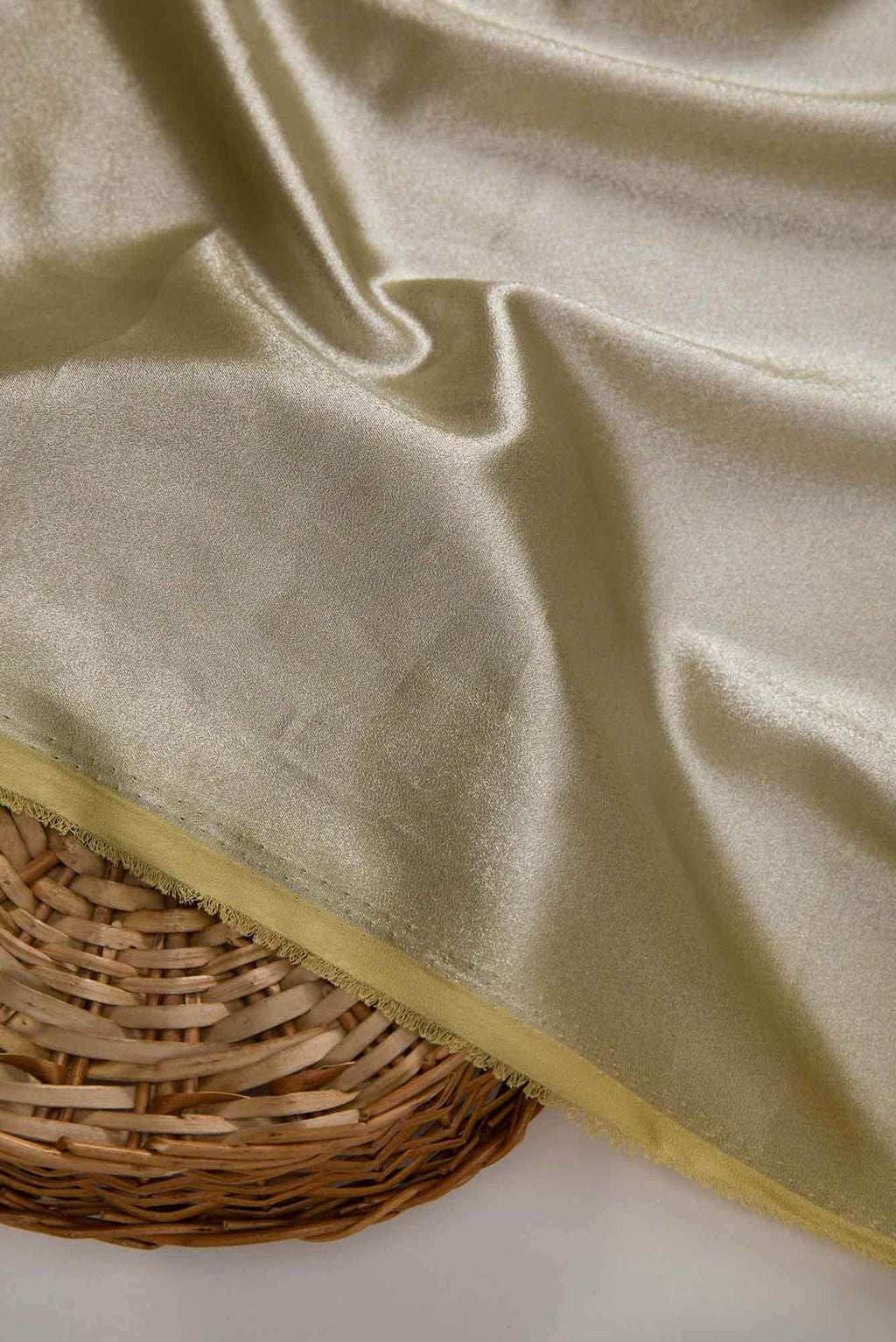 Gold Satin Crepe Dress Material
