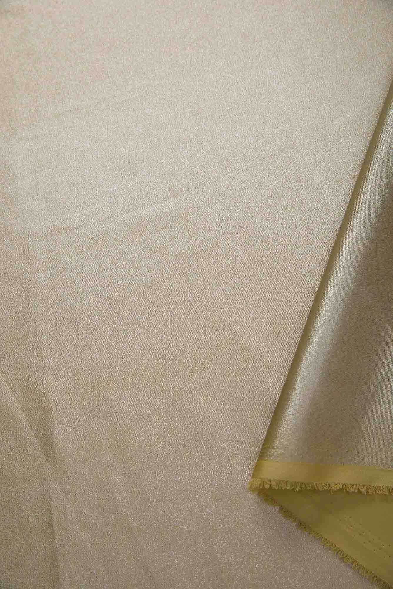 Gold Satin Crepe Dress Material