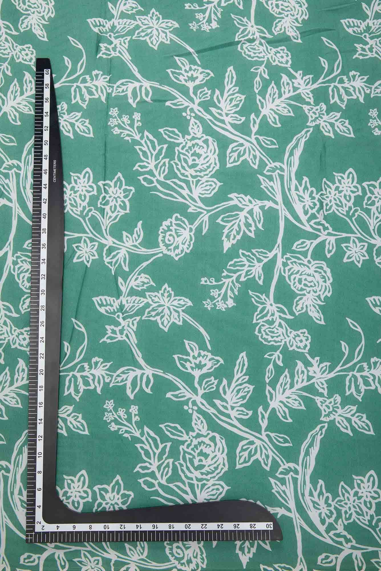 Green Chanderi Silk Dress Material