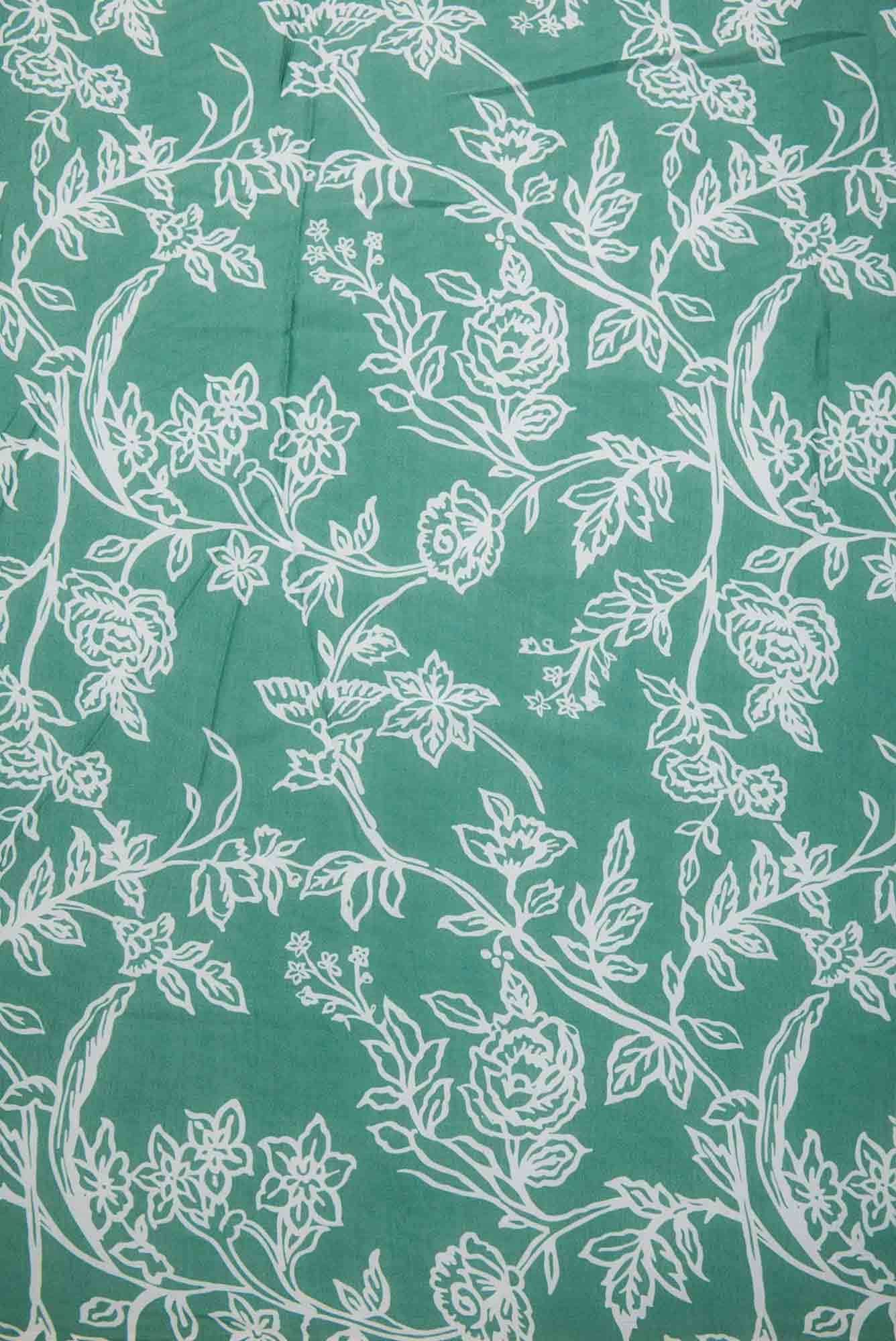 Green Chanderi Silk Dress Material
