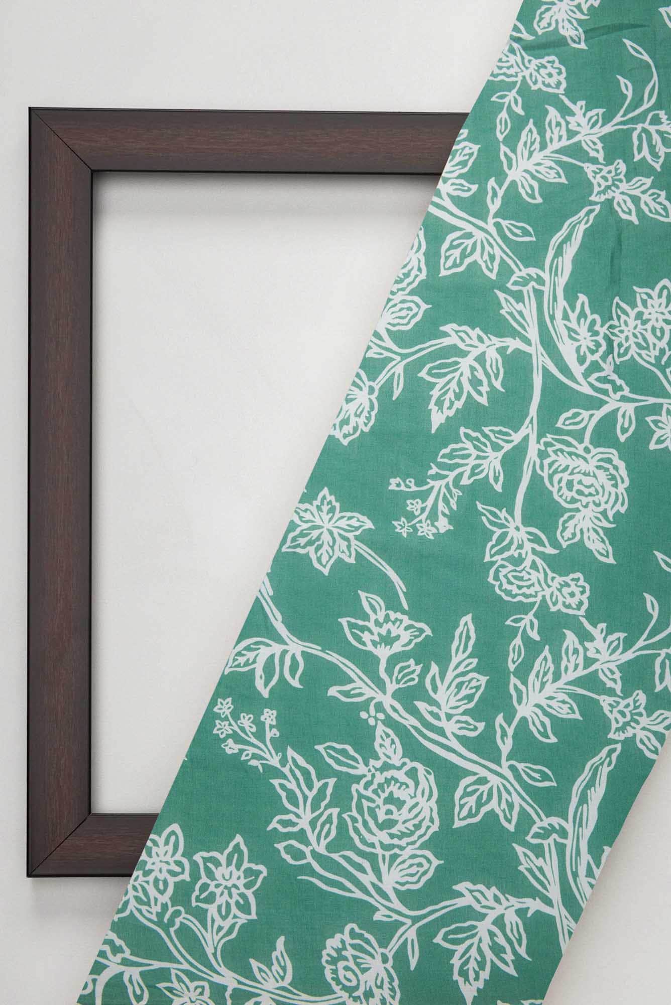 Green Chanderi Silk Dress Material