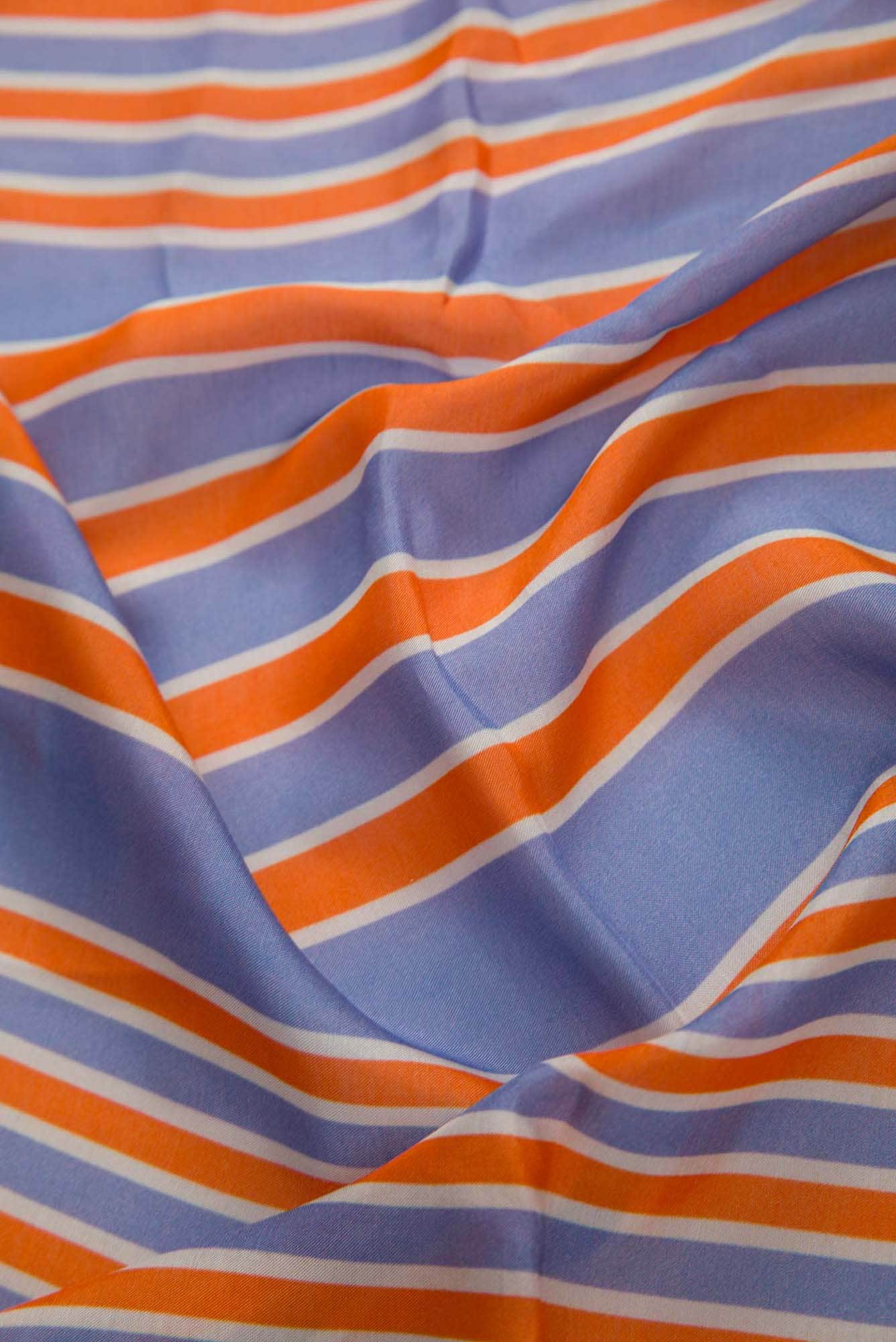 Lavender and Orange Chanderi Silk Dress Material