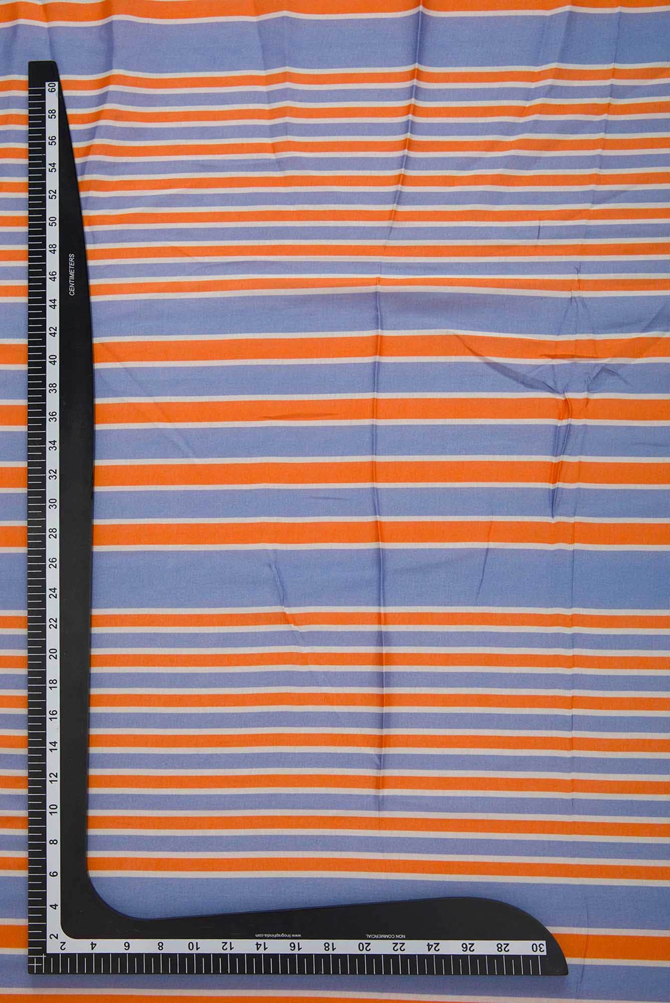 Lavender and Orange Chanderi Silk Dress Material